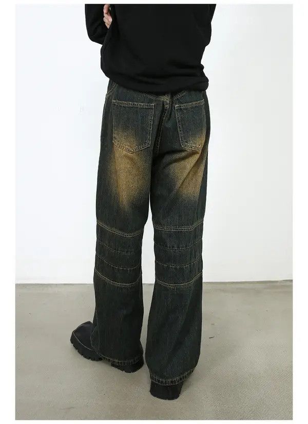 Japanese Brand Vintage washed distressed loose-fitting cargo jeans Size US 32 / EU 48 - 4 Thumbnail