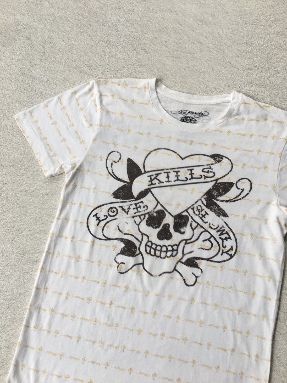 Ed Hardy 2000s Ed Hardy Skull Cross Printing Tshirt Size M / US 6-8 / IT 42-44 - 2 Thumbnail