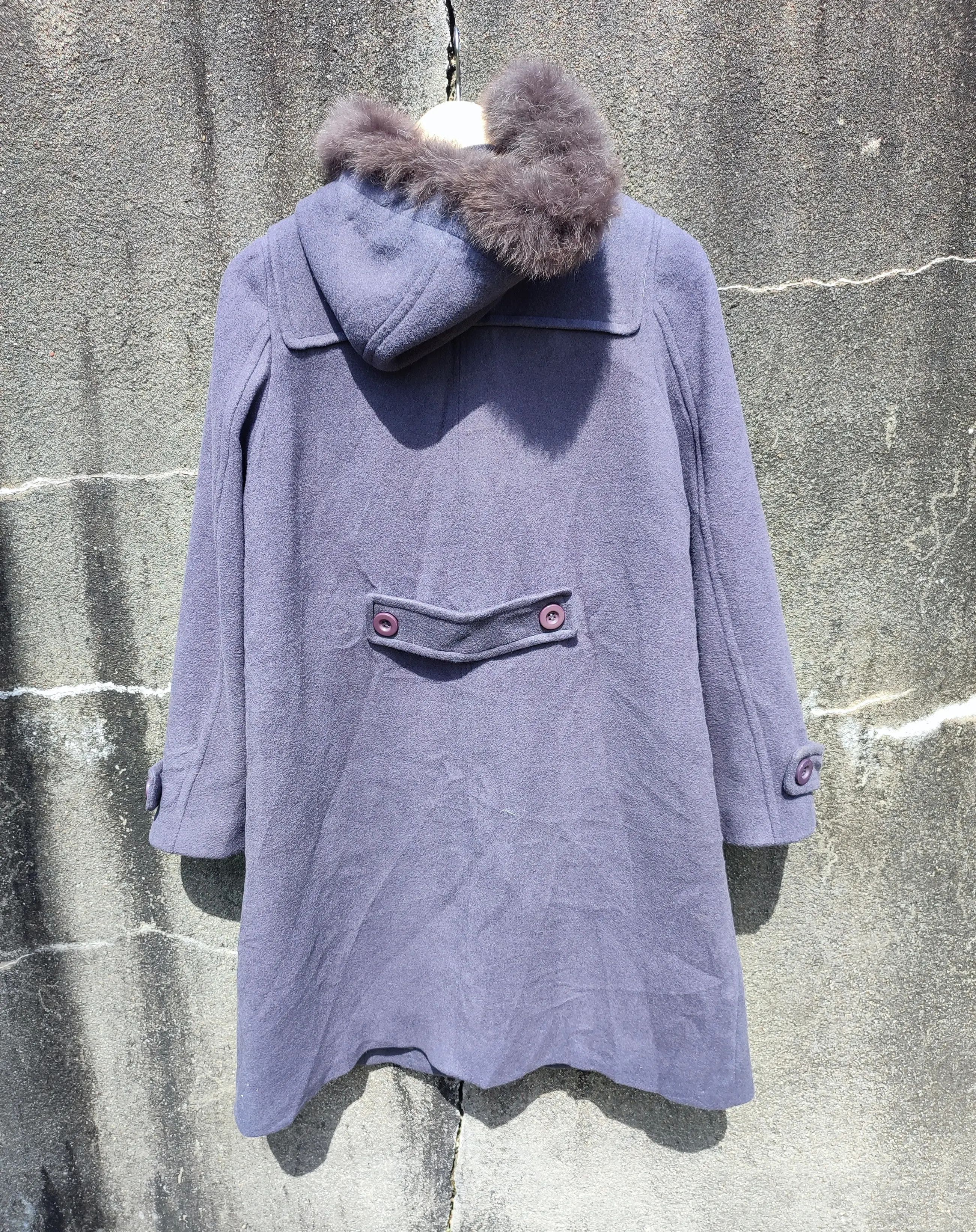 Jil Stuart Jill Stuart Wool Duffle Coat with Faux Fur Trim – Lavender Size M / US 6-8 / IT 42-44 - 5 Thumbnail