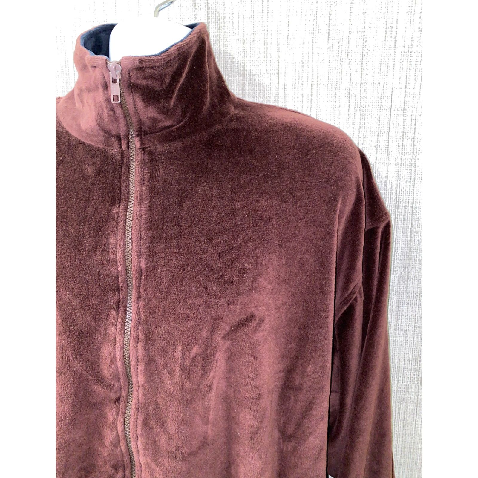Haband VINTAGE Haband Comfort Club Mens Brown Full Zip Jacket Size XL Jacket Mens Brown XL Full Zip Haband Comfort Club Mens Brown Full Zip Jacket Size US XL / EU 56 / 4 - 2 Thumbnail