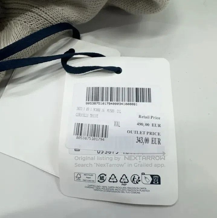 Moncler Moncler SS23 Letter Knit Crew Neck Pullover Sweater. Size US XXL / EU 58 / 5 - 5 Thumbnail