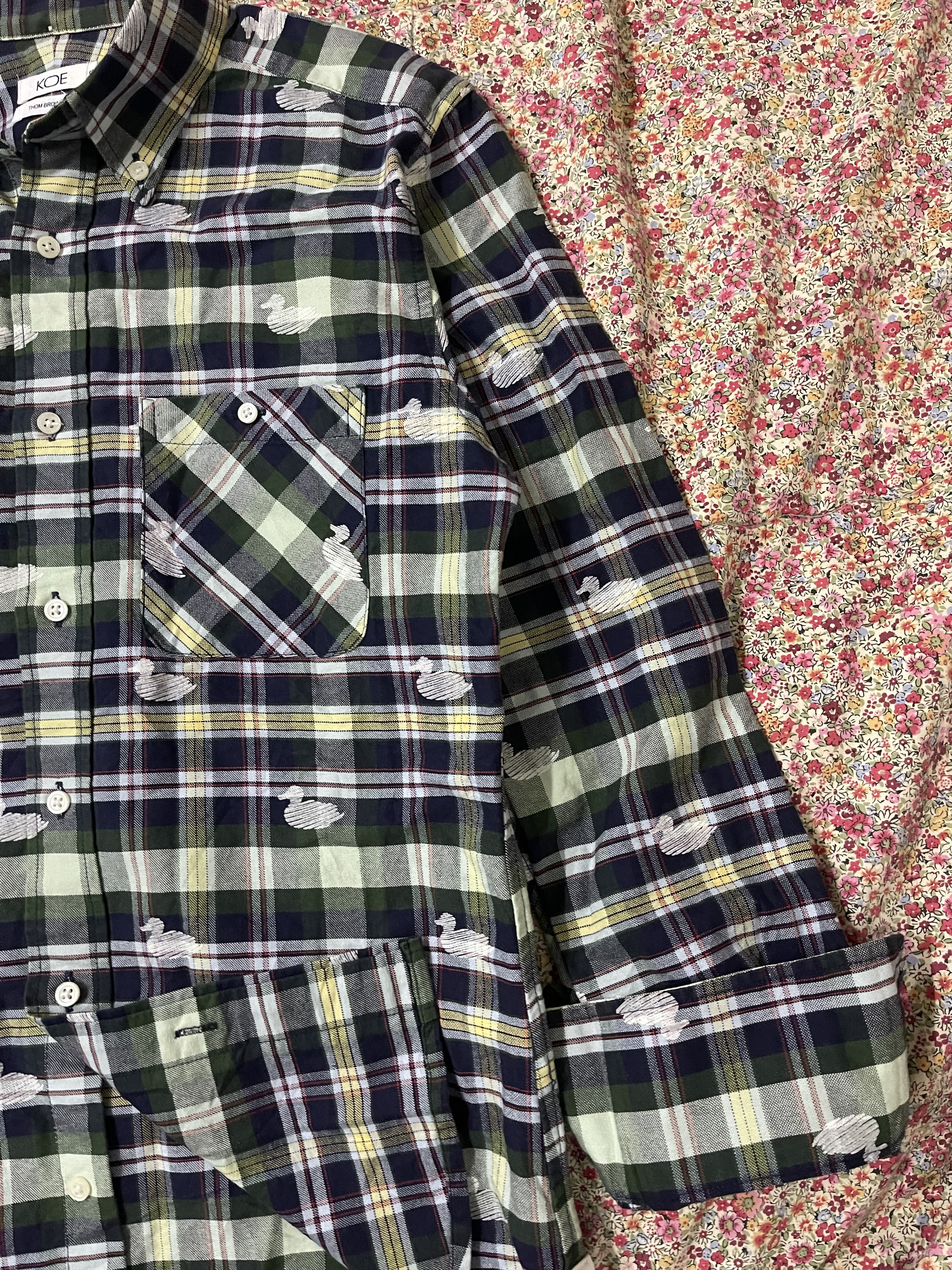 Thom Browne Koe x Thom Browne LongSleeve Checked Duck Shirt Size US S / EU 44-46 / 1 - 4 Thumbnail
