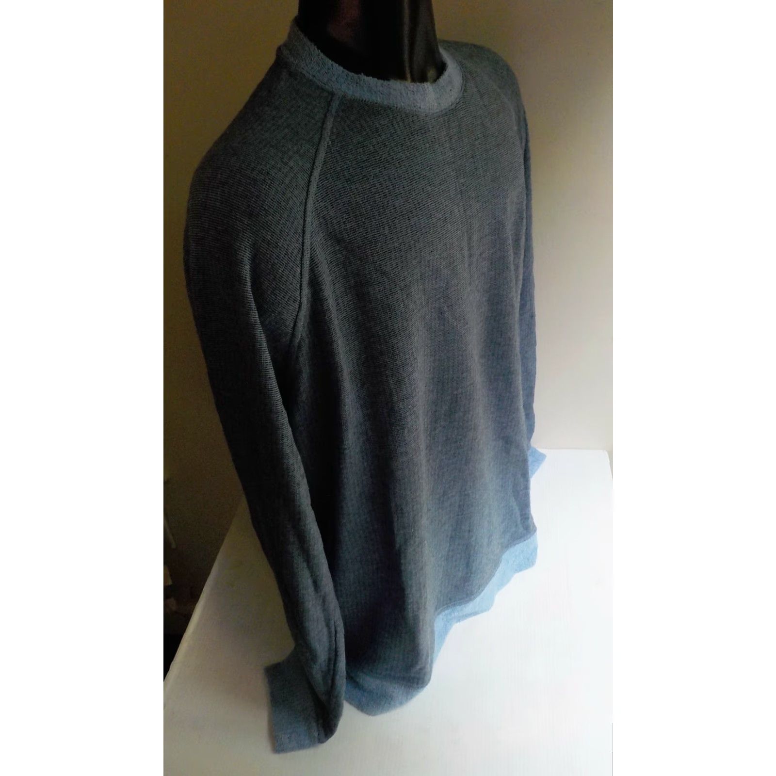 Henson BENSON Long Sleeved Crewneck Pullover Knit Jersey Cotton Blend Blue XL Size US XL / EU 56 / 4 - 3 Thumbnail