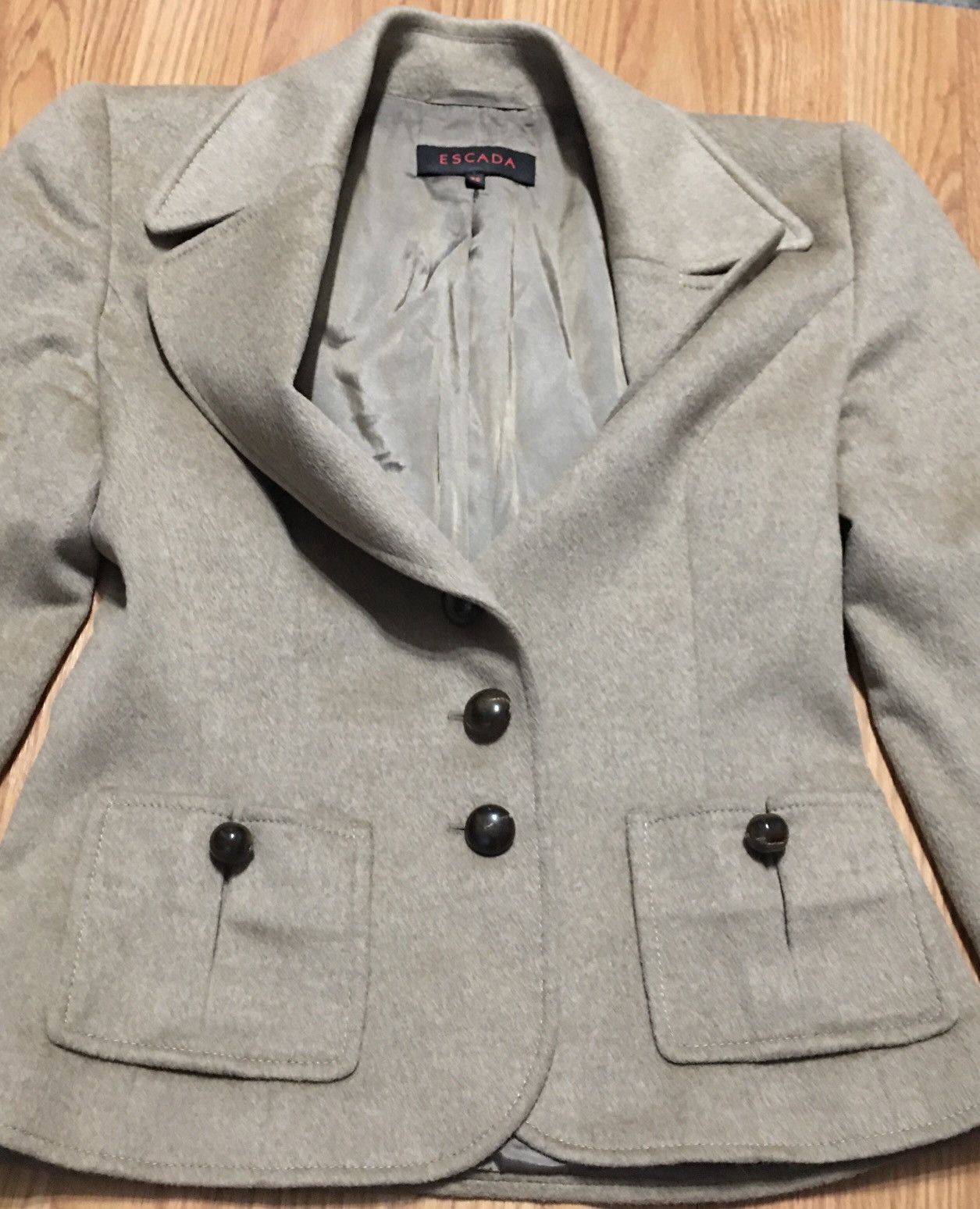 Escada ESCADA Angora Camel Wool Rare Jacket Blazer Size EU 36 Size XS / US 0-2 / IT 36-38 - 7 Thumbnail