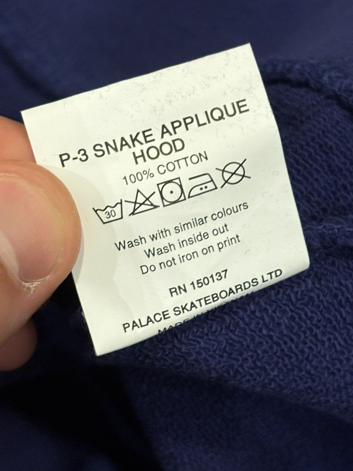 Palace Palace P-3 Snake Appliqué Hoodie Blue Size US XXL / EU 58 / 5 - 6 Thumbnail