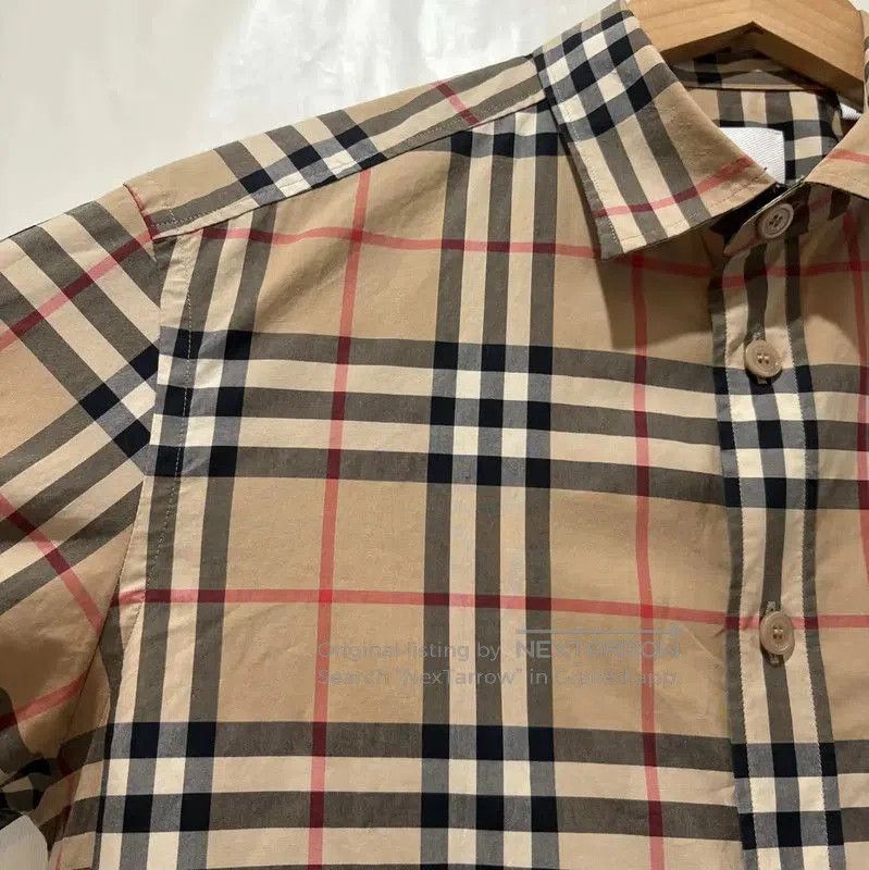 Burberry Burberry Long Sleeve Khaki Cotton Embroidered Shirt. Size US M / EU 48-50 / 2 - 5 Thumbnail