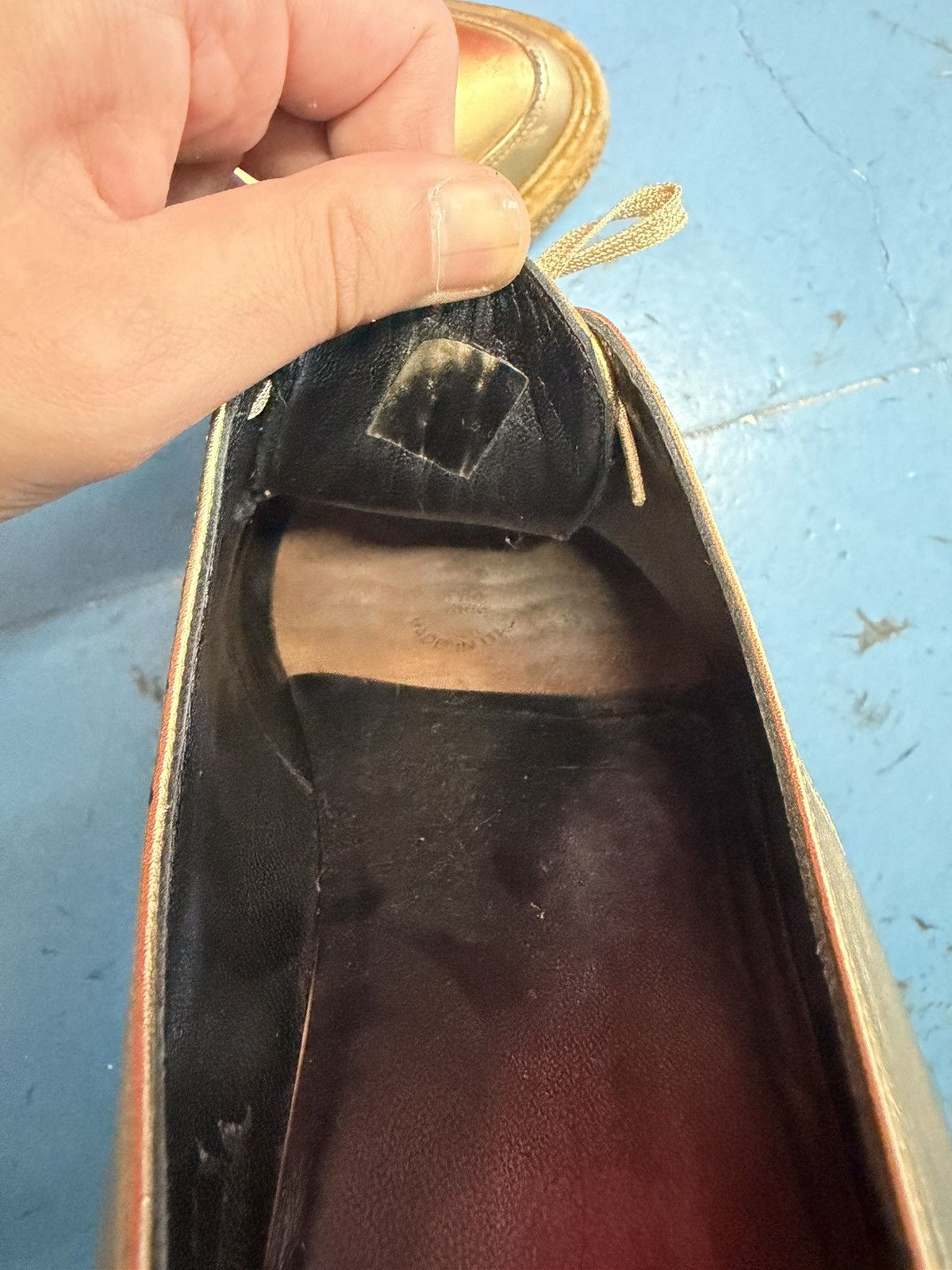 Saint Laurent Paris SAINT LAURENT GOLD CREEPERS Size US 12 / EU 45 - 6 Thumbnail
