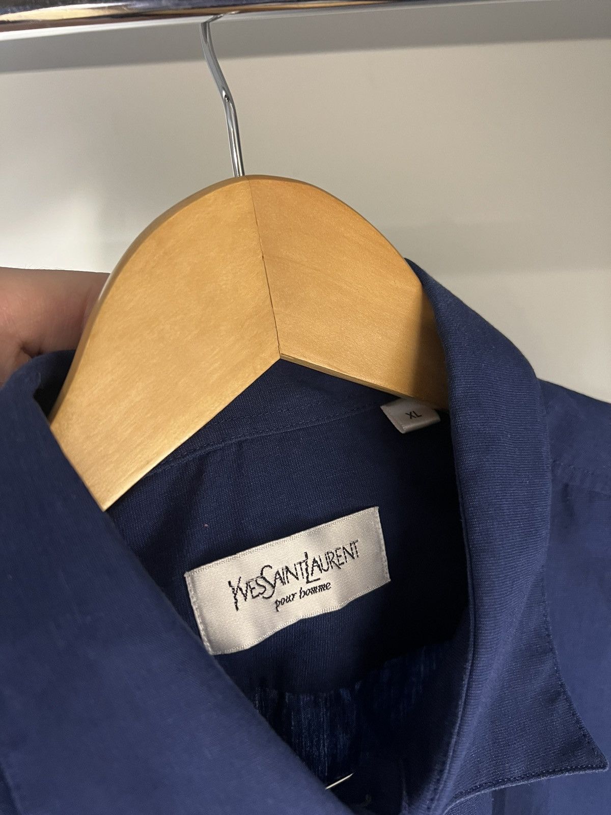 Saint Laurent Paris VINTAGE YVES SAINT LAURENT CLASSIC DESIGNER SHIRT CASUAL 90s Size US XL / EU 56 / 4 - 13 Thumbnail