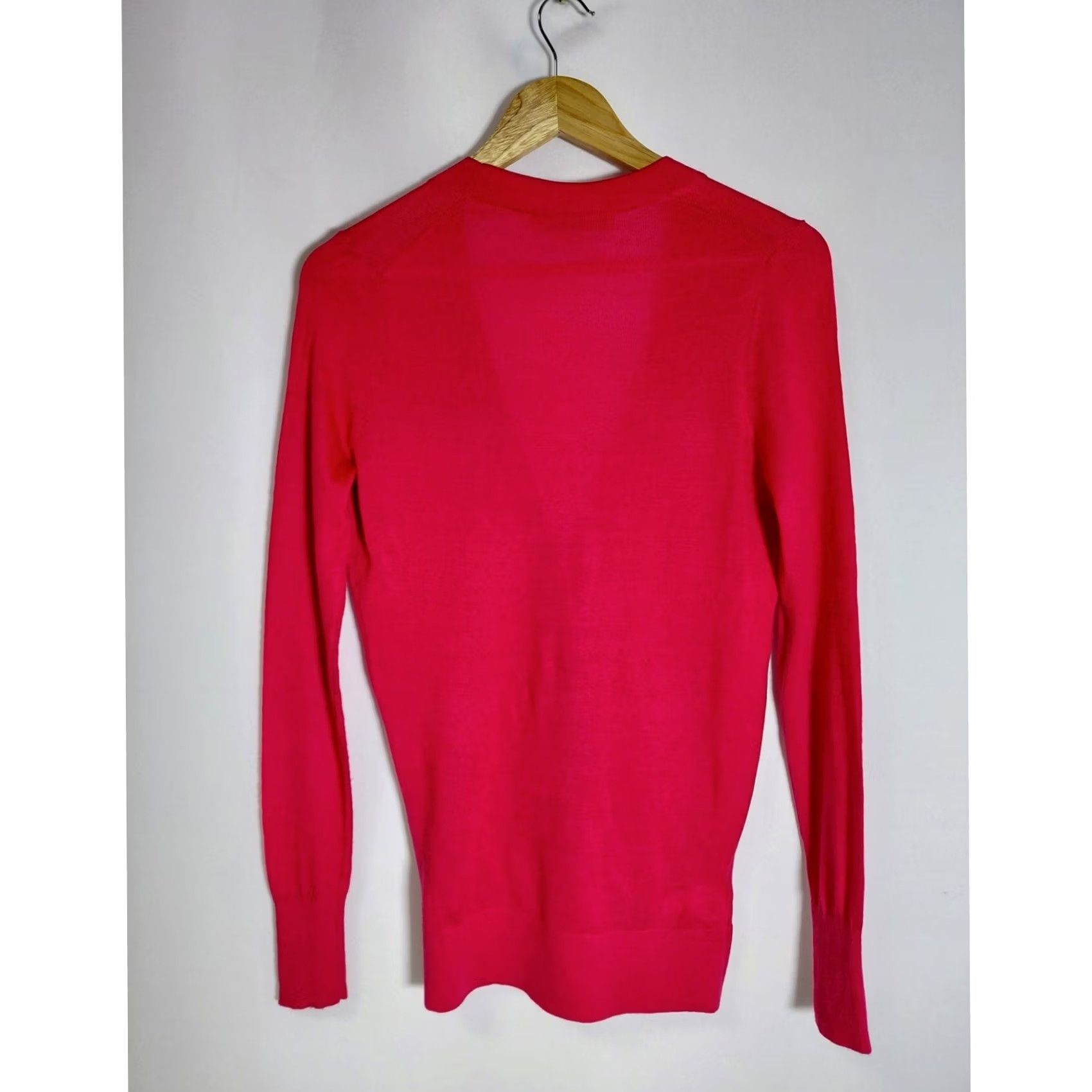 Loft LOFT Pink Cardigan Sweater Solid Knit Wool Blend Women XS Size Cardigan Long Sleeve V-Neck Buttoned Lightweight Casual Spring Fall Size XS / US 0-2 / IT 36-38 - 2 Thumbnail
