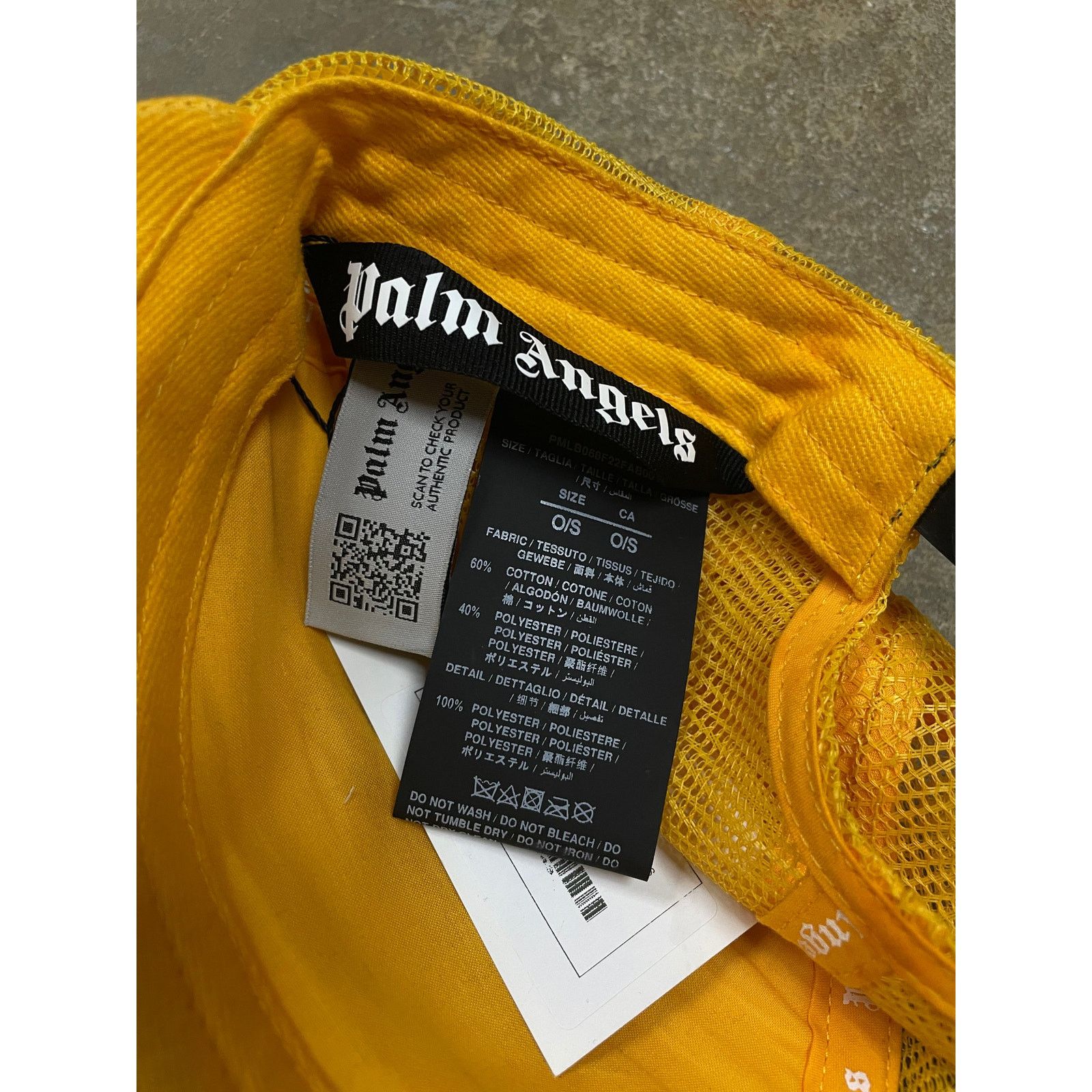 Palm Angels Palm Angel Classic Logo Trucker Yellow White Used OS Size ONE SIZE - 2 Thumbnail