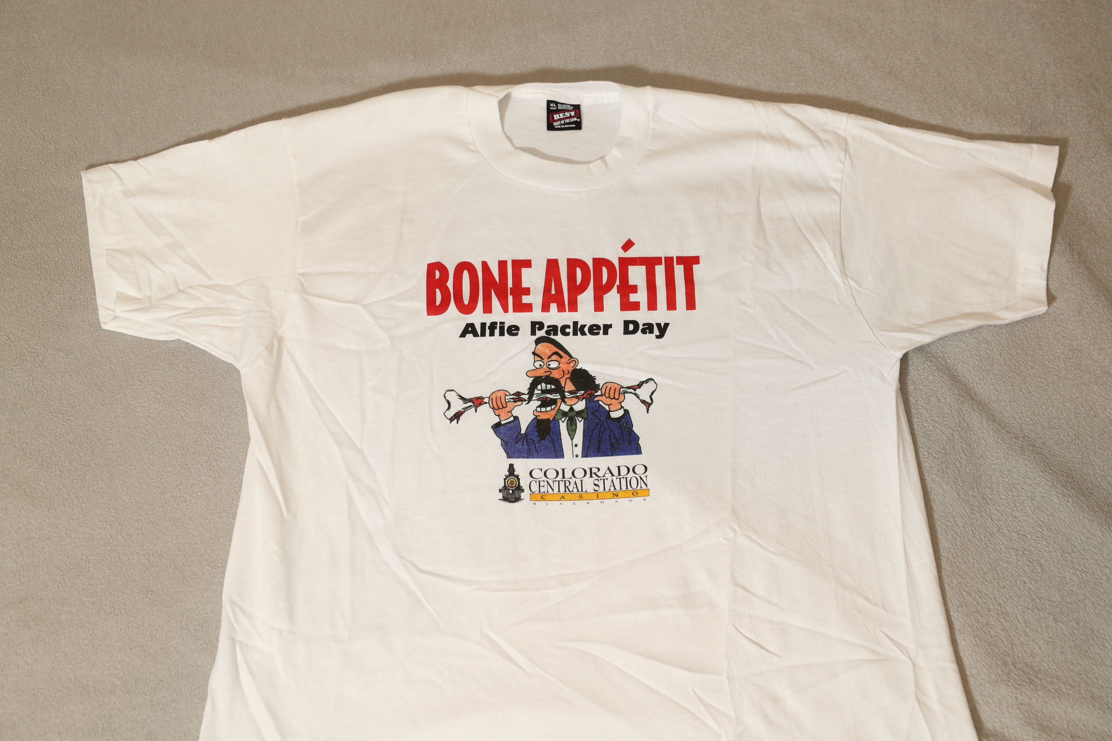 Fruit Of The Loom × Vintage 1st Annual Alfie Packer Day - Single Stitch (XL) Size US XL / EU 56 / 4 - 3 Thumbnail