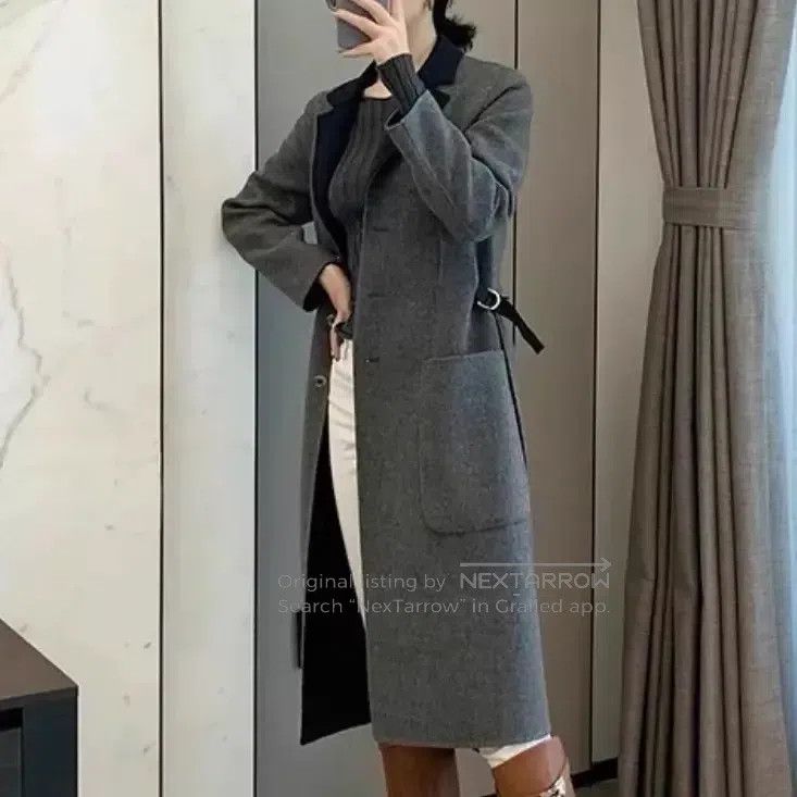 Hermes Hermes Gray single-breasted long-sleeve coat Size XXS / US 00 / IT 34 - 2 Thumbnail