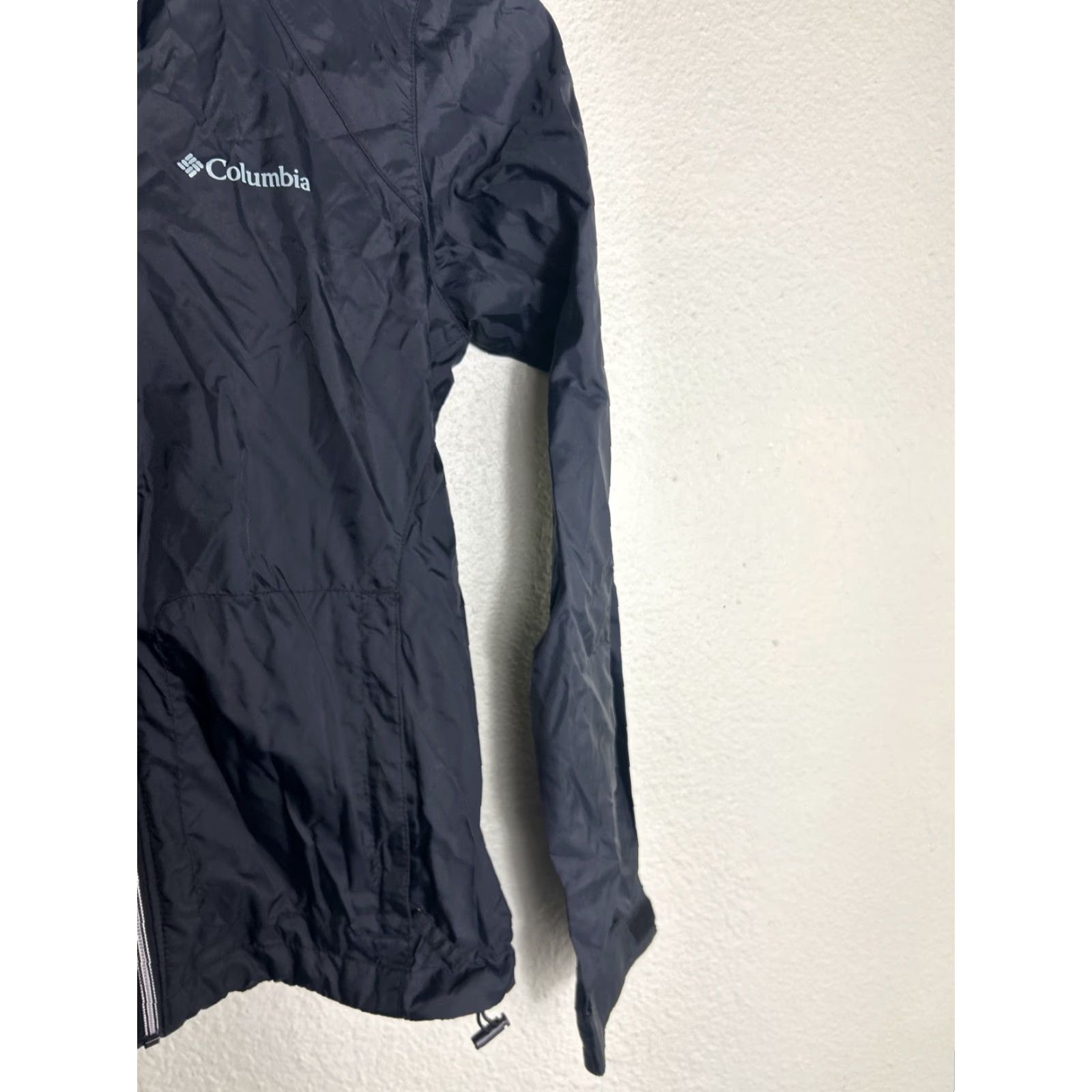 Vintage Columbia Jacket Womens XS Black Packable Switchback IV Rain Coat Nylon Solid 19” 24” Size XS / US 0-2 / IT 36-38 - 4 Thumbnail