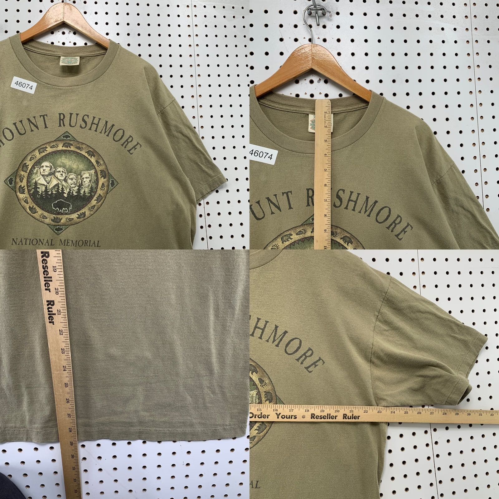 FRED VINTAGE Fred Harvey Mount Rushmore Shirt Mens XL Brown USA 90s Nature Outdoor Cotton Crew Neck Short Sleeve T-Shirt Size US XL / EU 56 / 4 - 8 Thumbnail