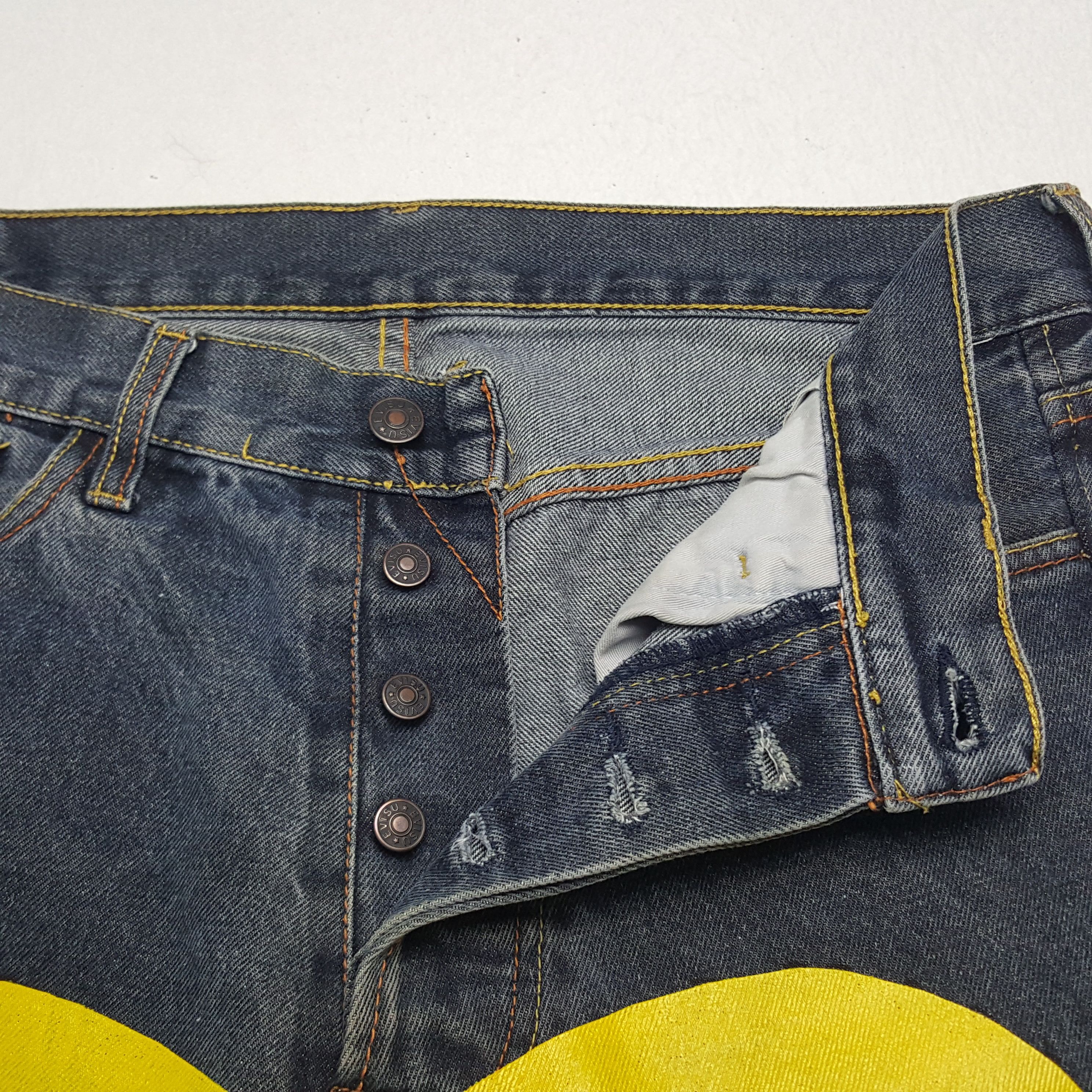 Japanese Brand × Vintage Vintage Evisu Japanese Brand Daicock Custom Art Denim Jeans Size US 33 - 8 Thumbnail