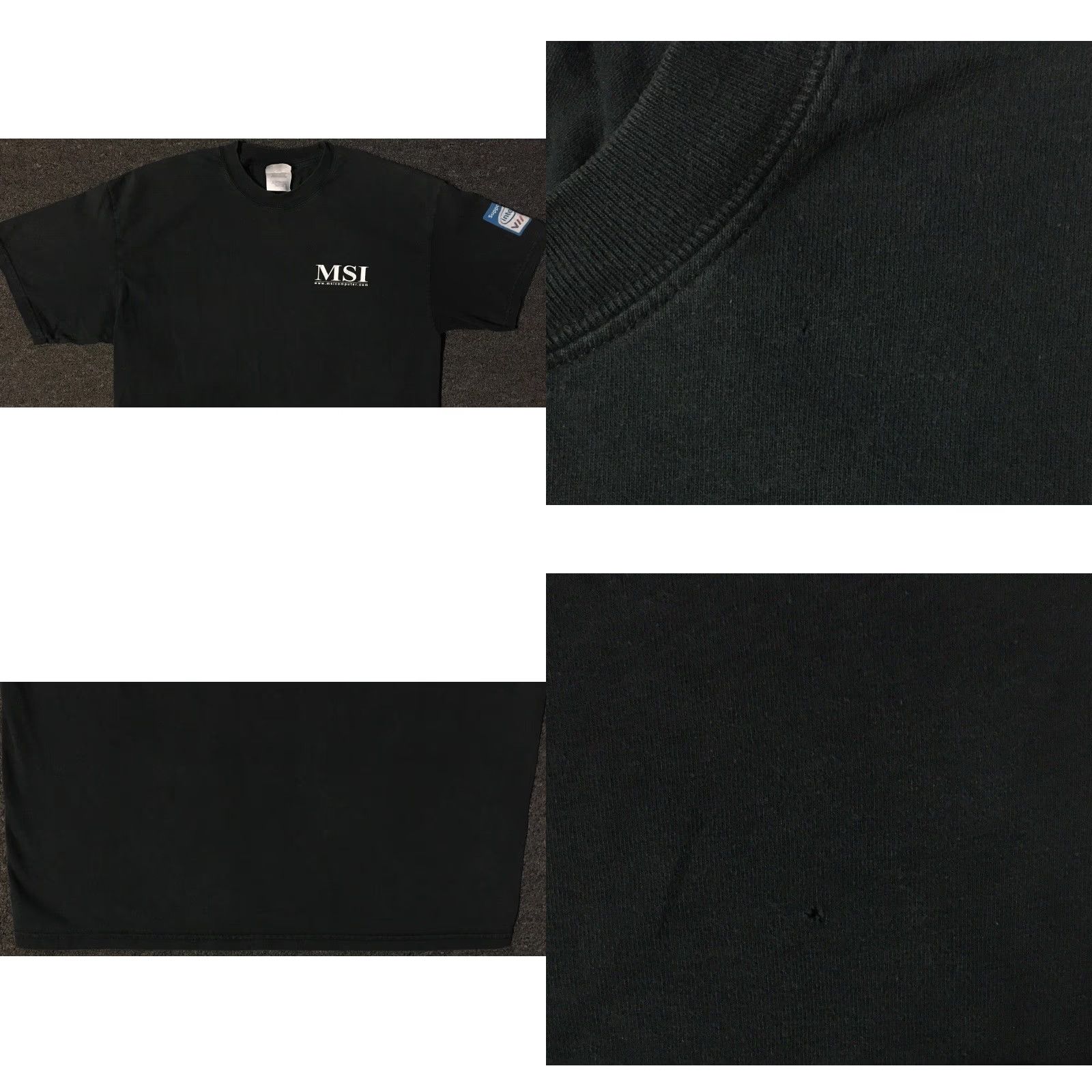 Apple Vtg Intel MSI Computer Faded Distress Promo Shirt L Internet Apple Grunge 90 Y2K Size US L / EU 52-54 / 3 - 8 Thumbnail