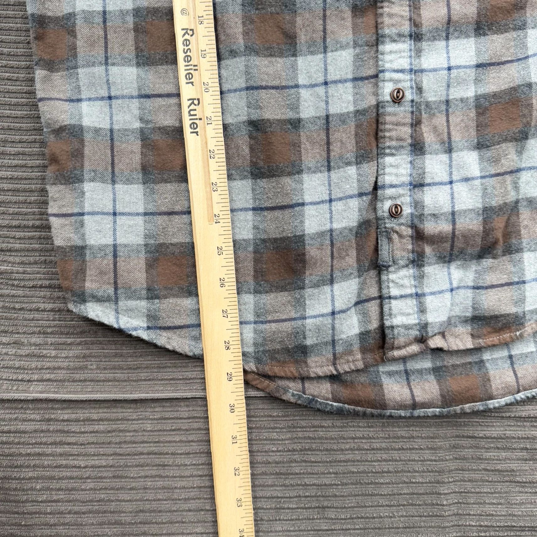 Vintage Bridge & Burn Shirt Mens XL Plaid Flannel Standard Fit Button Down Casual Size US XL / EU 56 / 4 - 8 Thumbnail