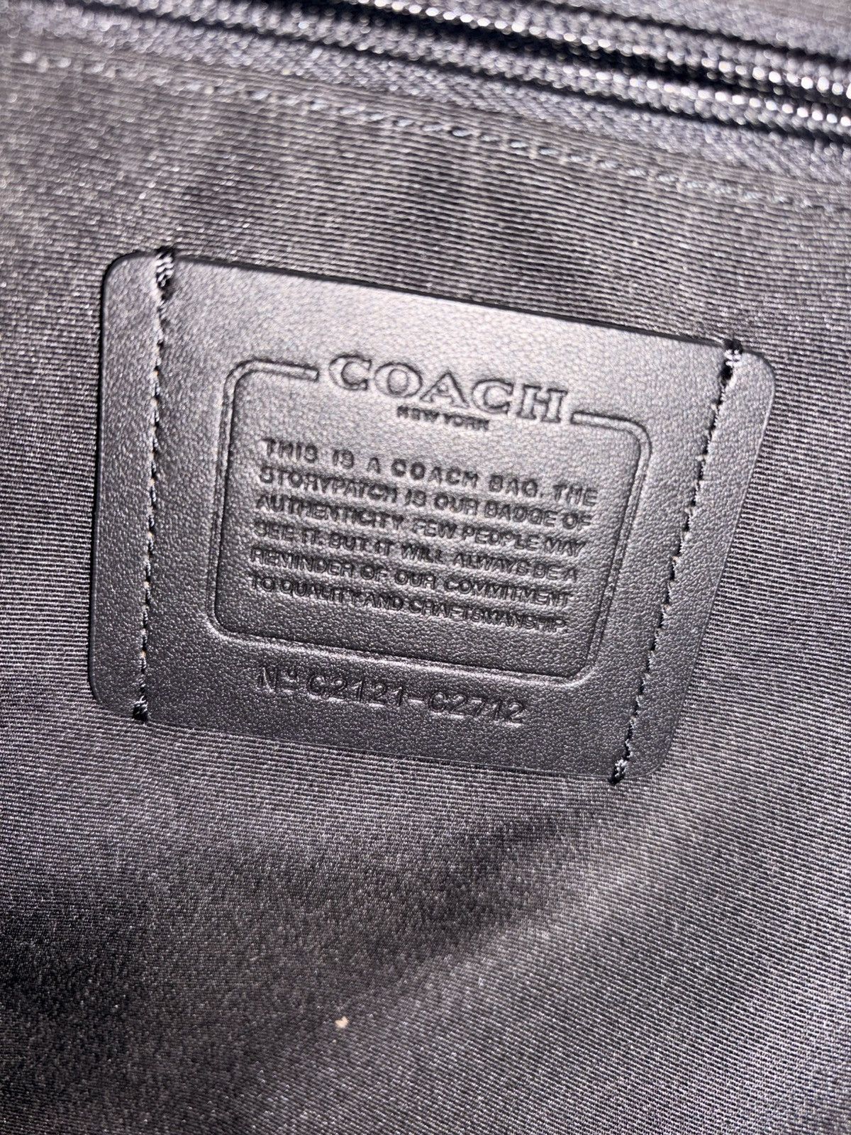 Coach TRACK BACKPACK SIGNATURE Canvas/C2712/Charcoal Black