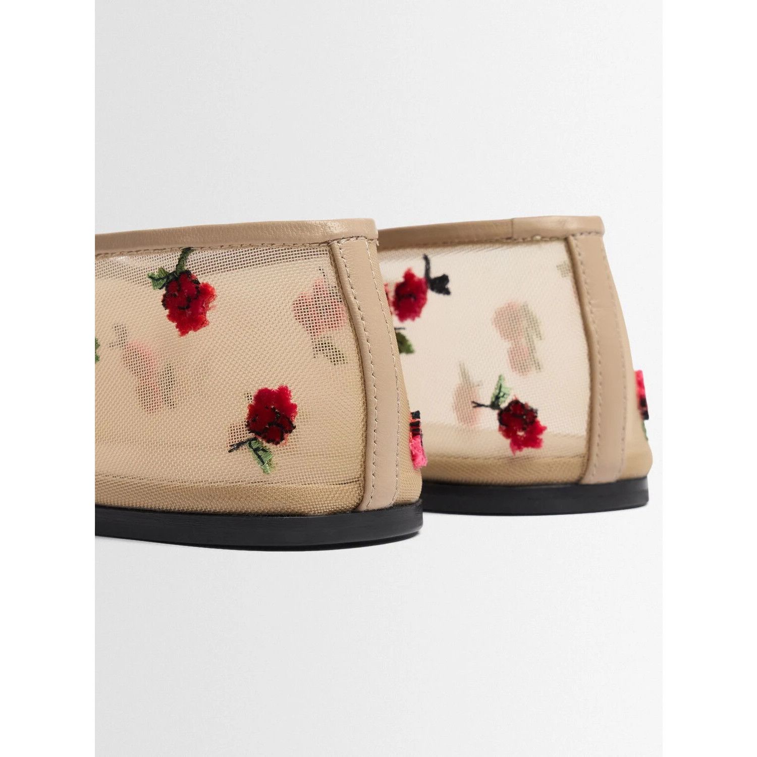 KHAITE KHAITE Marcy Nude/Raspberry Embroidery Flats New & Authentic Size US 8 / IT 38 - 4 Thumbnail