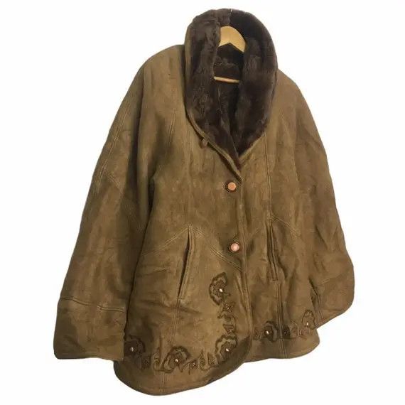 Vintage Vtg STRAN IDEA Brown Leather Jacket Coat Made in Italy Size M / US 6-8 / IT 42-44 - 7 Thumbnail