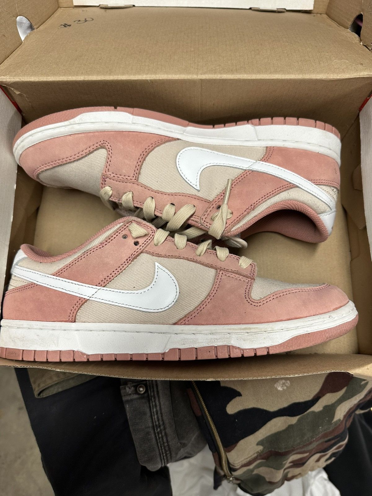 Nike Nike dunk low pink corduroy shoes Size US 11 / EU 44 - 1 Thumbnail