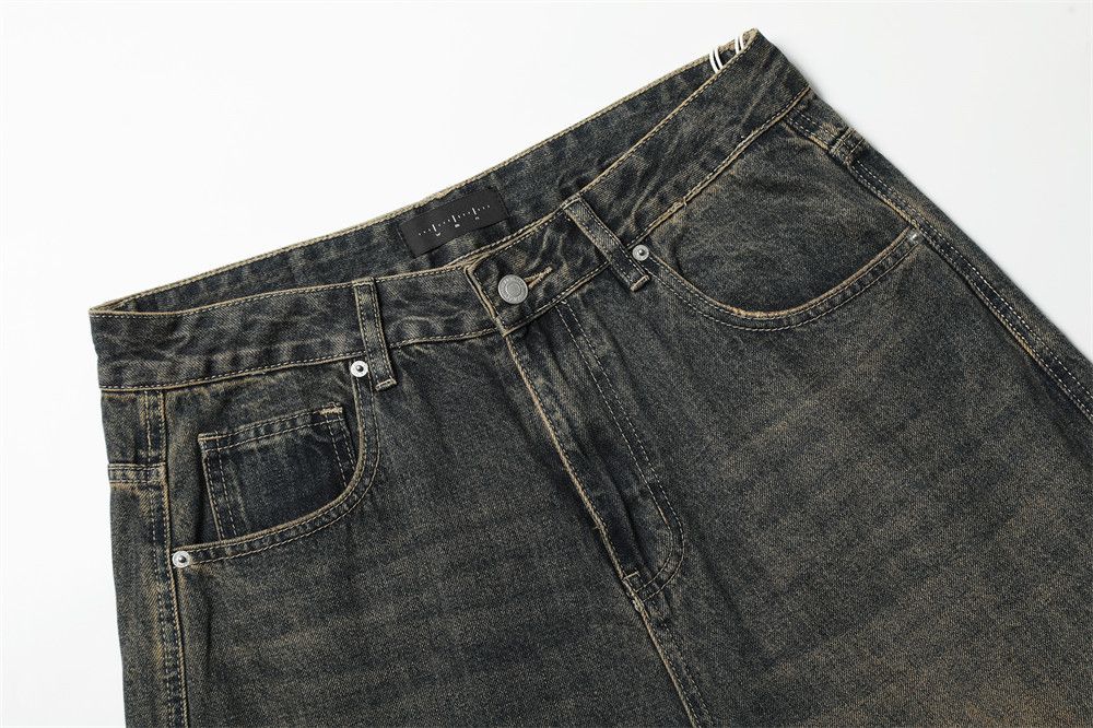 Japanese Brand × Jean Punk distressed washed men's vintage scimitar jeans Size US 32 / EU 48 - 4 Thumbnail