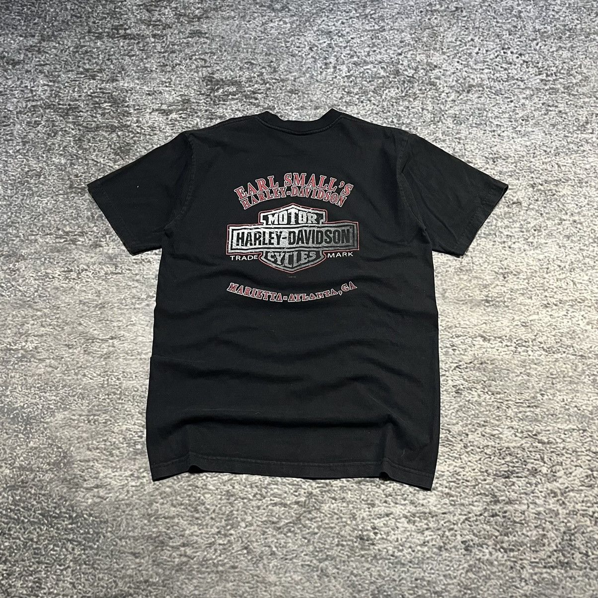 Harley Davidson VINTAGE HARLEY DAVIDSON BIKER GIRL GRUNGE BLACK T SHIRT Size US L / EU 52-54 / 3 - 2 Thumbnail
