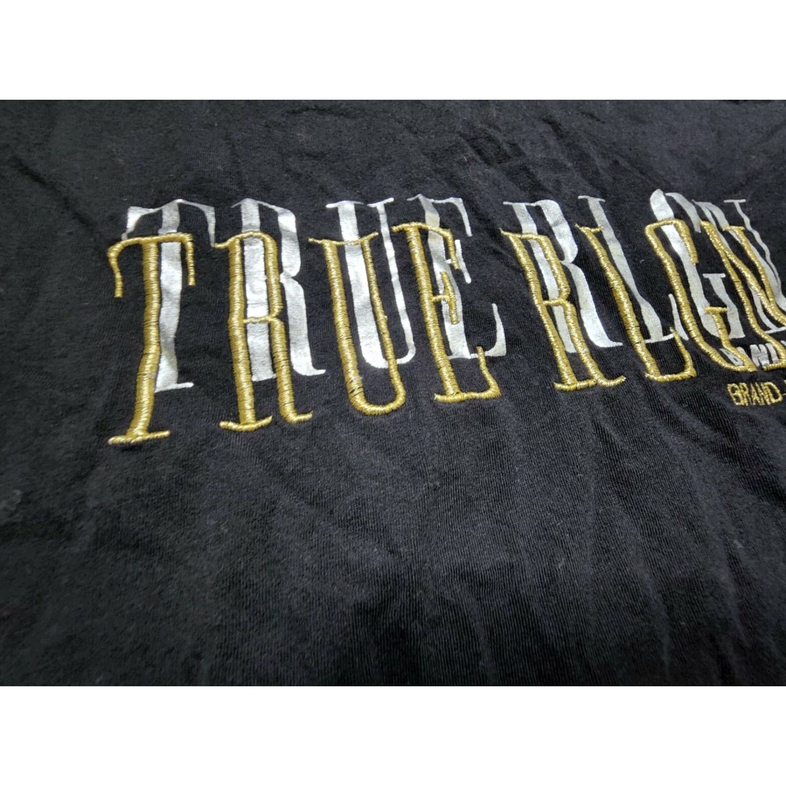 True Religion Womens XS True Religion Embroidered Spellout T Shirt Size XS / US 0-2 / IT 36-38 - 3 Thumbnail