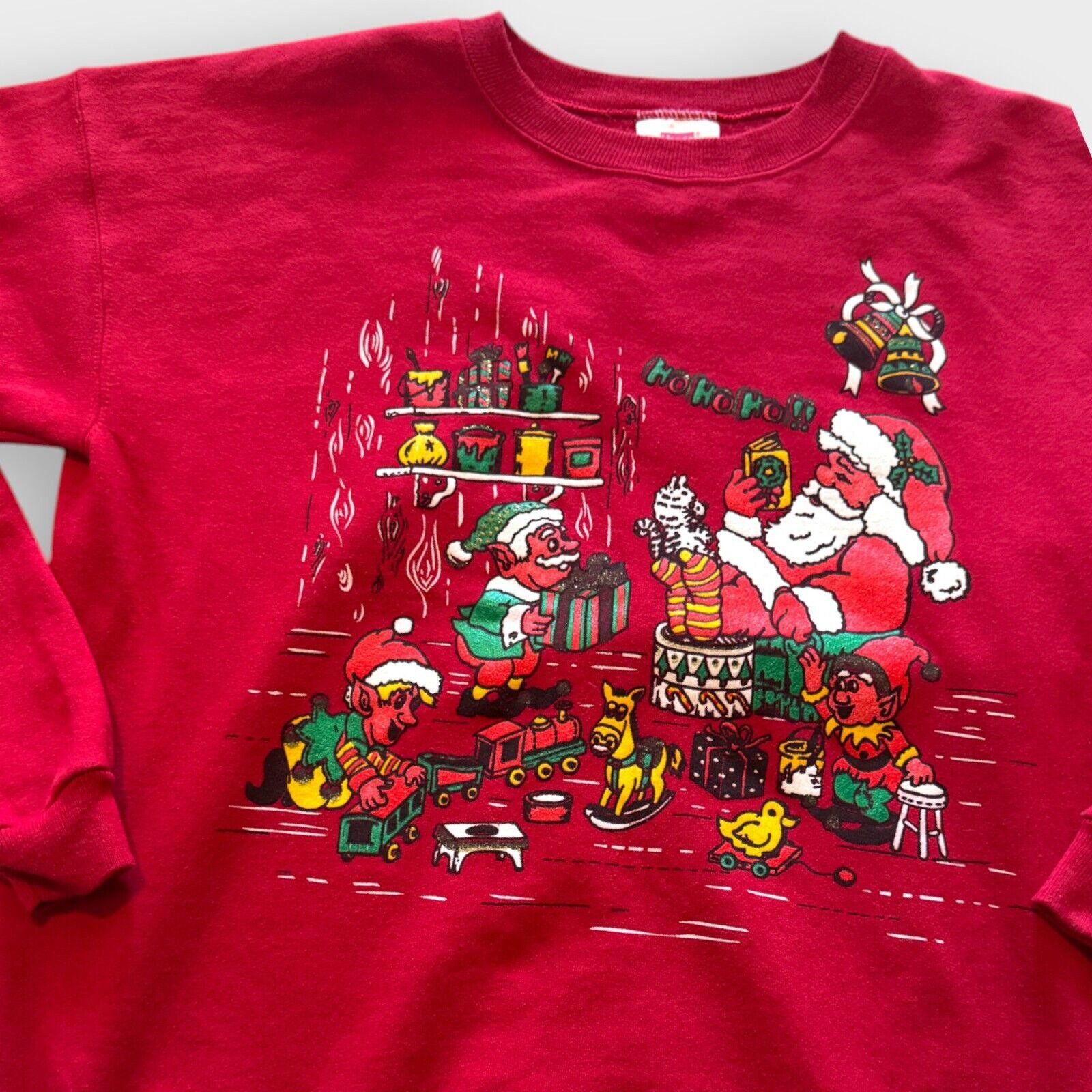 Hanes Vintage 90s Pullover Christmas Sweatshirt Hanes Santa Size M / US 6-8 / IT 42-44 - 5 Thumbnail