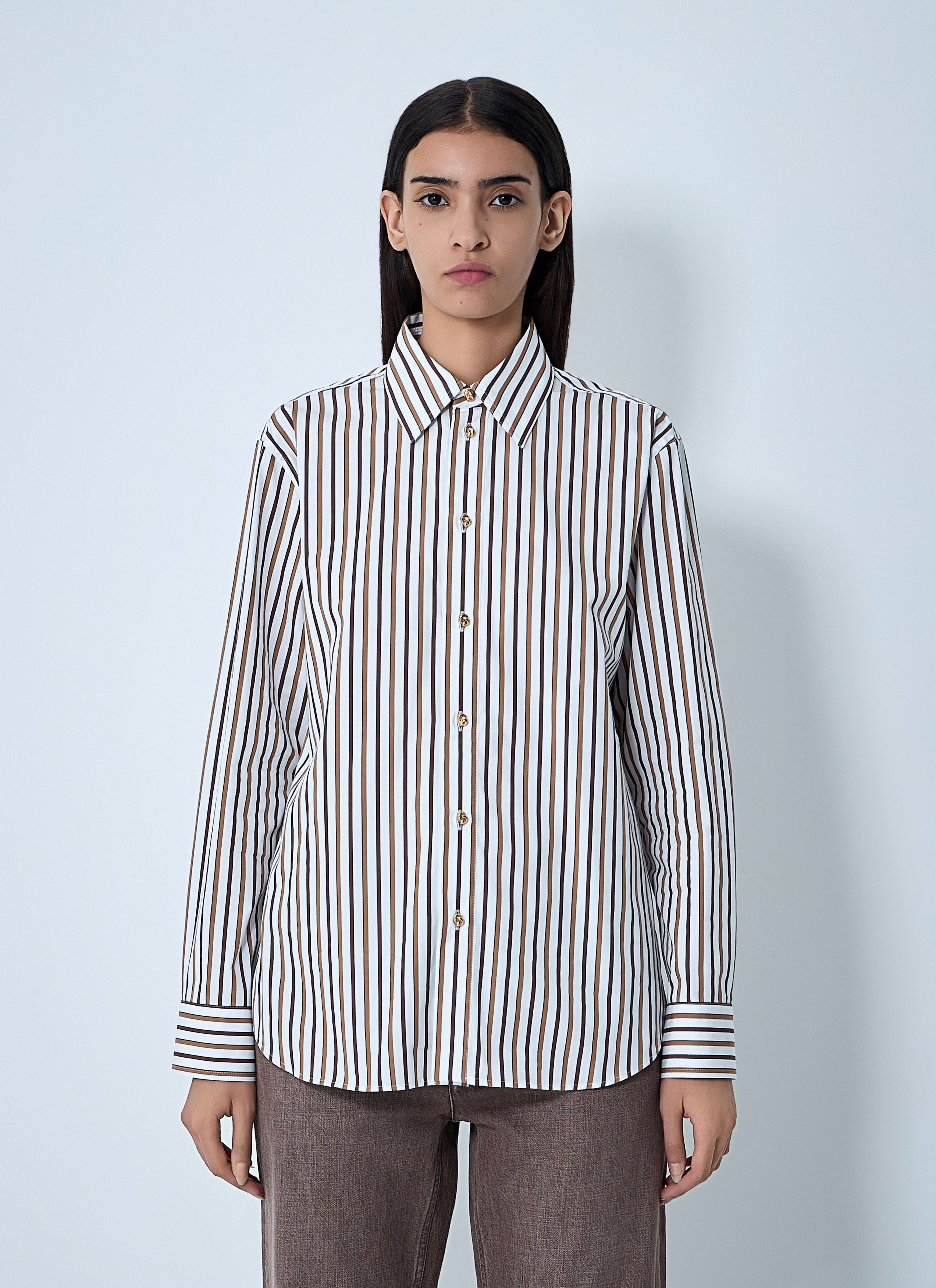 Bottega Veneta Stripe Button-Down Shirt Size M / US 6-8 / IT 42-44 - 1 Thumbnail