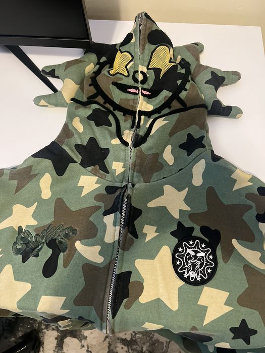 GLO GANG The Glory Full Zip Hoodie (Purple Wash Camo)