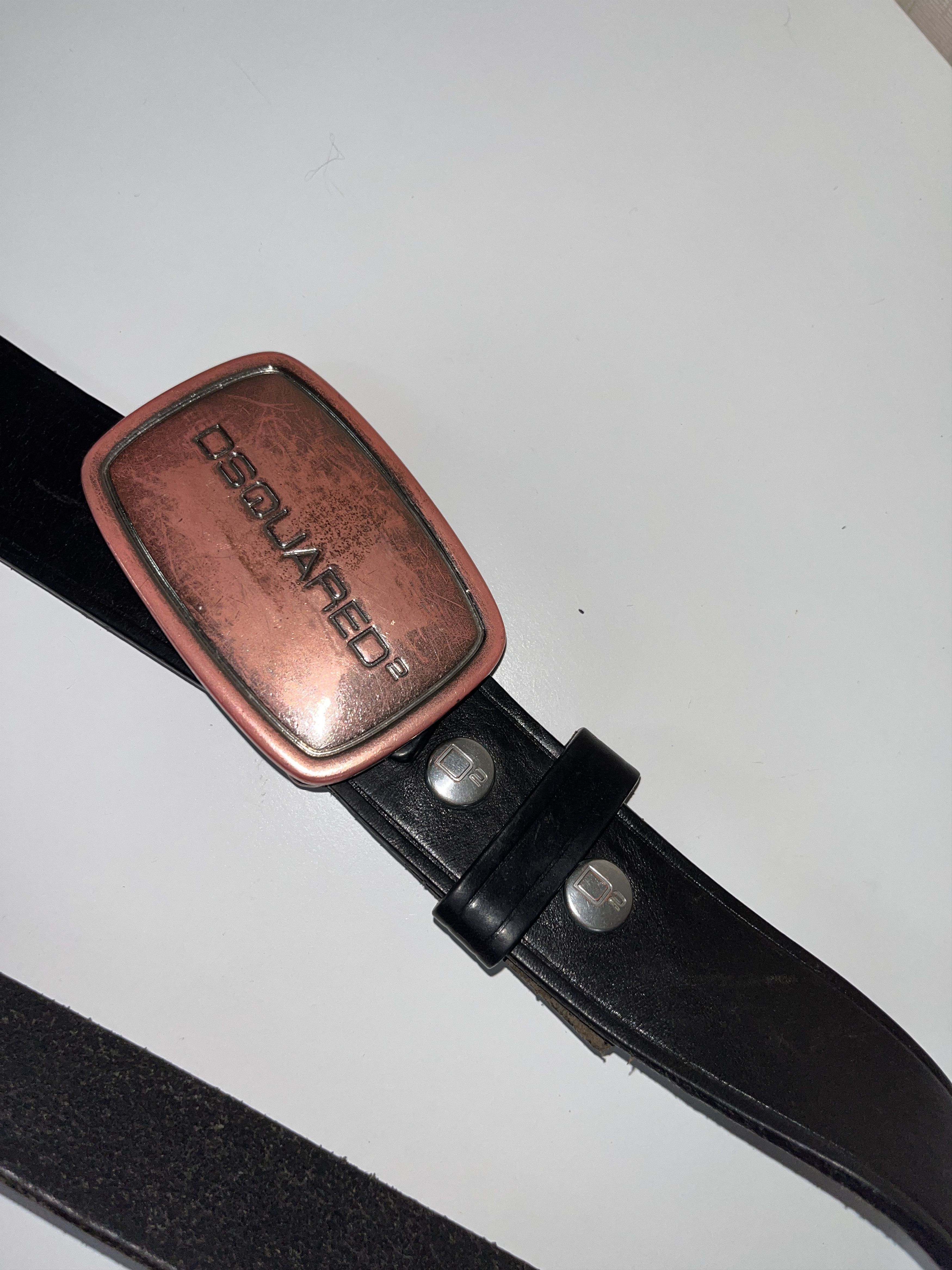 Dsquared2 DSquared2 Black Leather Belt with Large Buckle 118 cm 46 in Size ONE SIZE - 3 Thumbnail