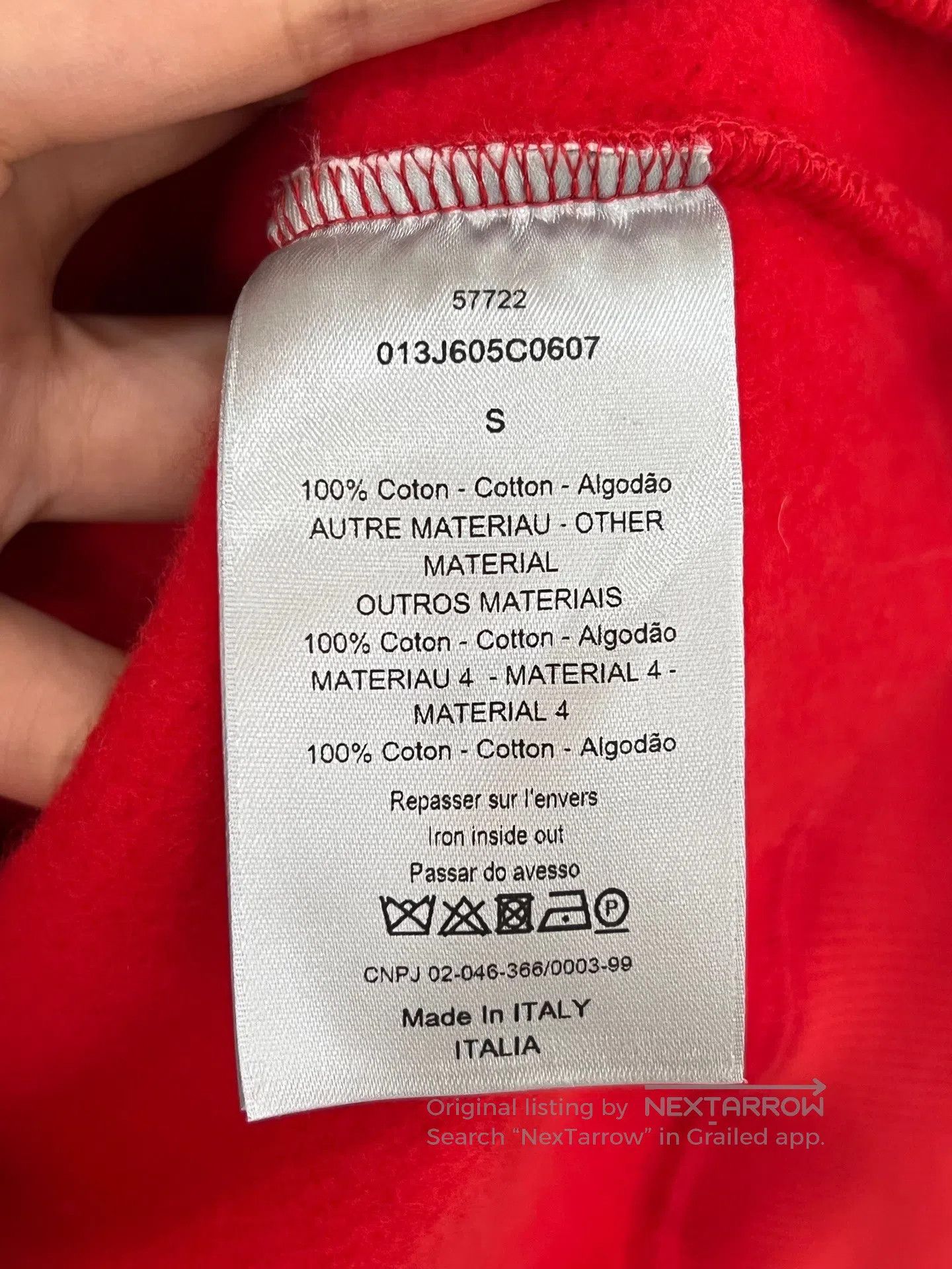 Dior Dior Red All-Over Print Terry Hoodie| Size S / US 4 / IT 40 - 4 Thumbnail
