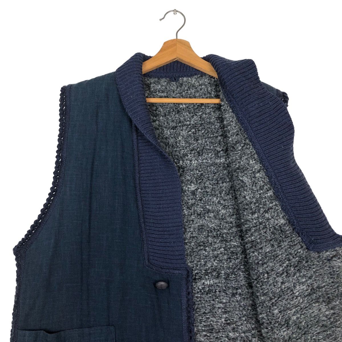 Indigo 🔥Vtg Indigo Blue Denim Vest Big Logo Traditional Japanese Size US M / EU 48-50 / 2 - 11 Thumbnail