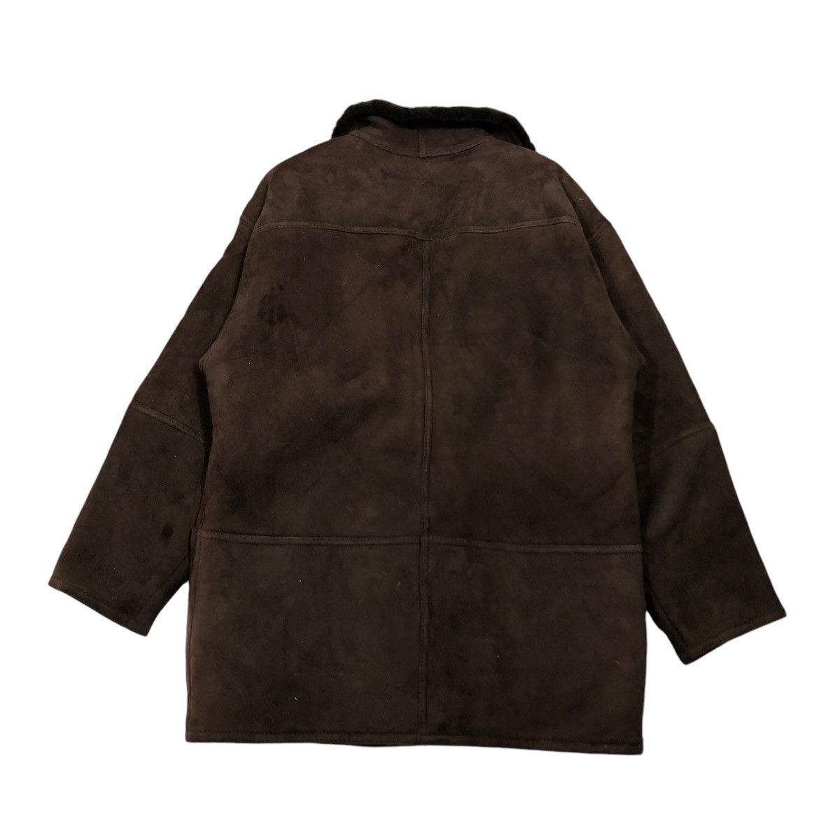 Vintage 🔥VINTAGE SHEARLING LEATHER JACKET FUR BLANKET ITALY TEODEM Size US L / EU 52-54 / 3 - 2 Thumbnail