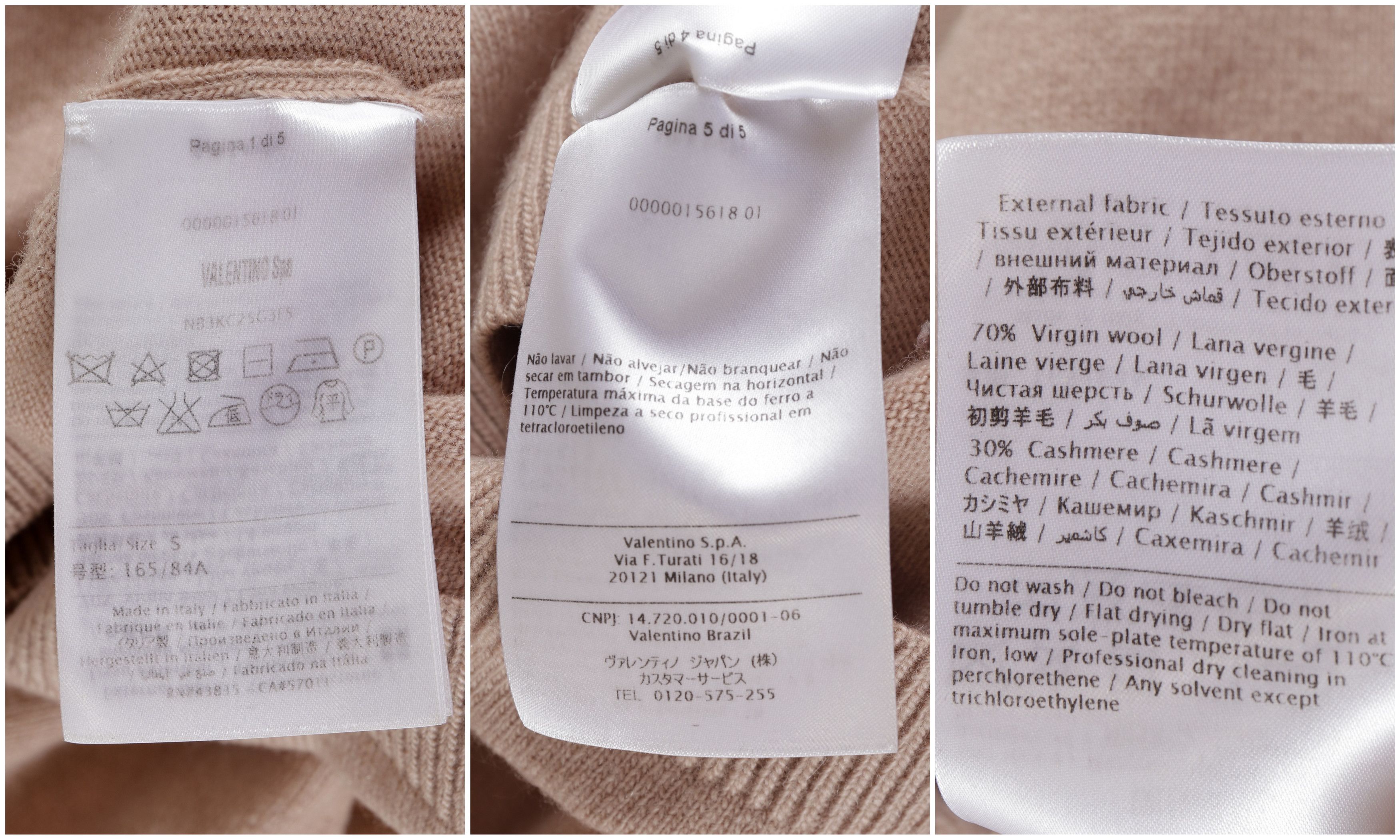 Valentino Valentino Beige Powder Wool Cashmere Tattoo Sweater Size S / US 4 / IT 40 - 4 Thumbnail