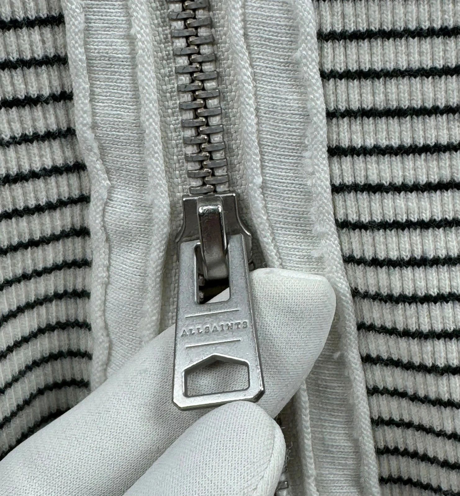 Allsaints Allsaints Alicia Striped Bodycon Dress Full Zip UK12 EU40 Size M / US 6-8 / IT 42-44 - 12 Thumbnail