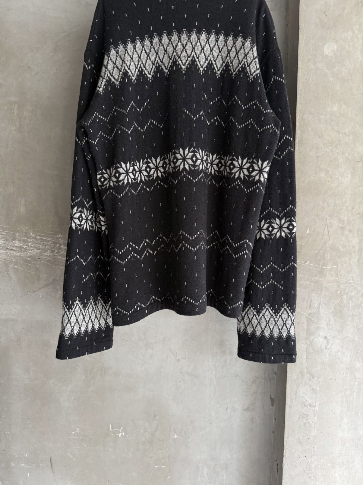 Yohji Yamamoto Yohji Yamamoto POUR HOMME 04AW Black Nordic Sweater Size US M / EU 48-50 / 2 - 6 Thumbnail