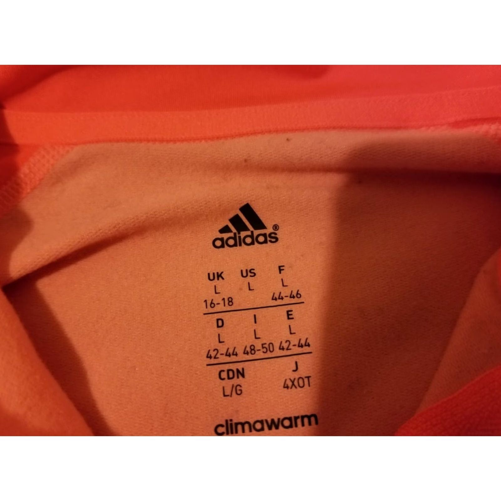 Adidas adidas Womens Half Zip Sweatshirt Orange Athletic Pullover Sweatshirt L Regular Zip Activewear Womens Adidas Athletics Athletic Shirt Size L / US 10 / IT 46 - 3 Thumbnail