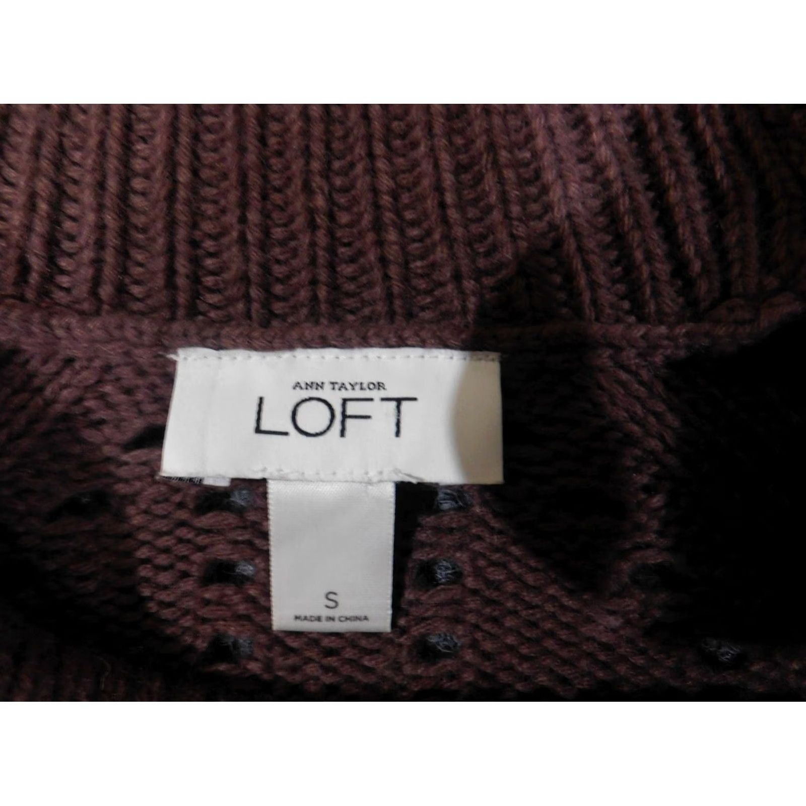 Loft LOFT Sweater Pullover Cowl Neck Knit Long Sleeve Wool Acrylic Purple Small Regular Women" Size S / US 4 / IT 40 - 5 Thumbnail