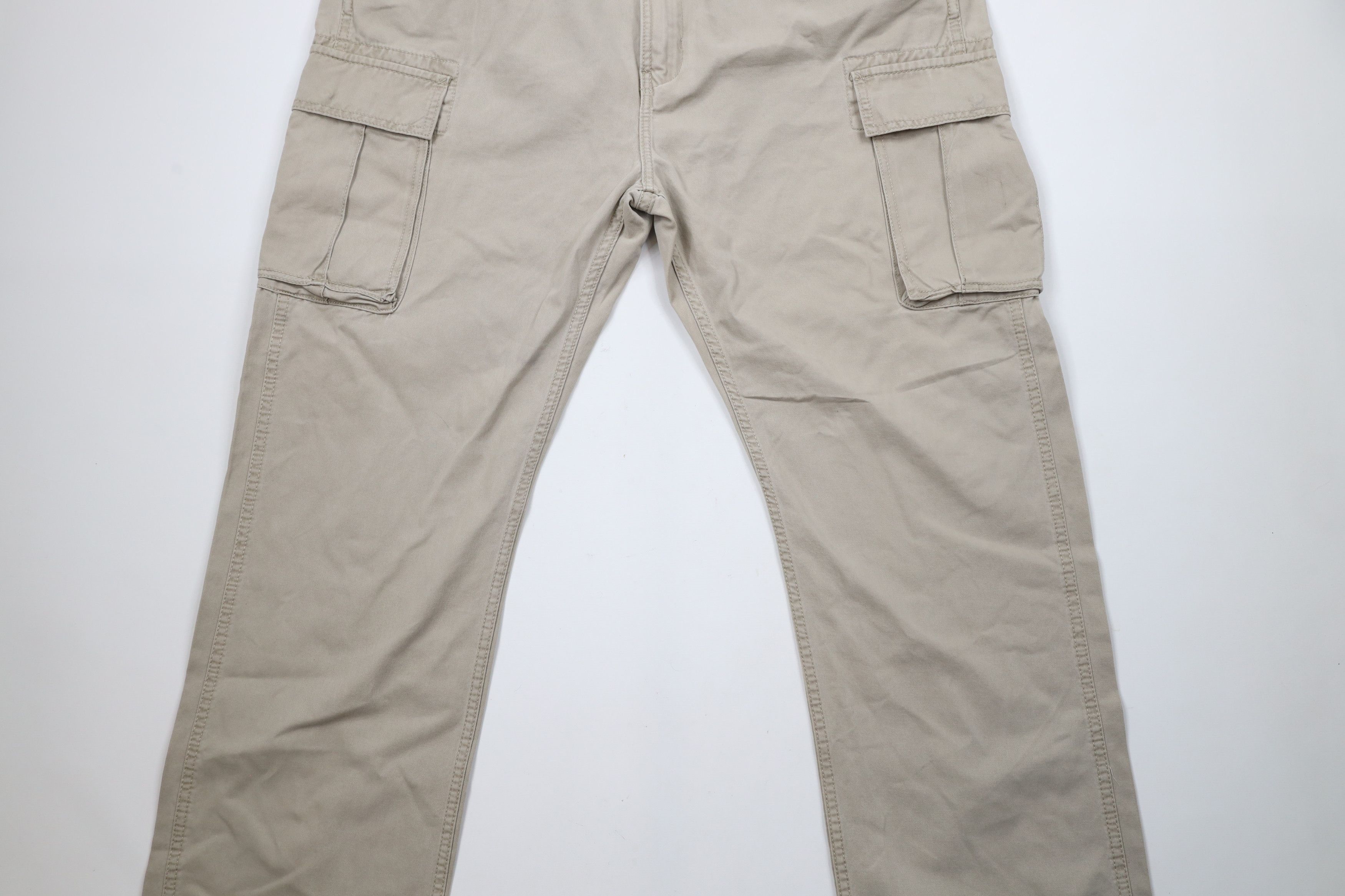 Levi's × Vintage Vintage Y2K Levis Fit Wide Leg Cargo Pants Beige Cotton Size US 44 / EU 60 - 3 Thumbnail