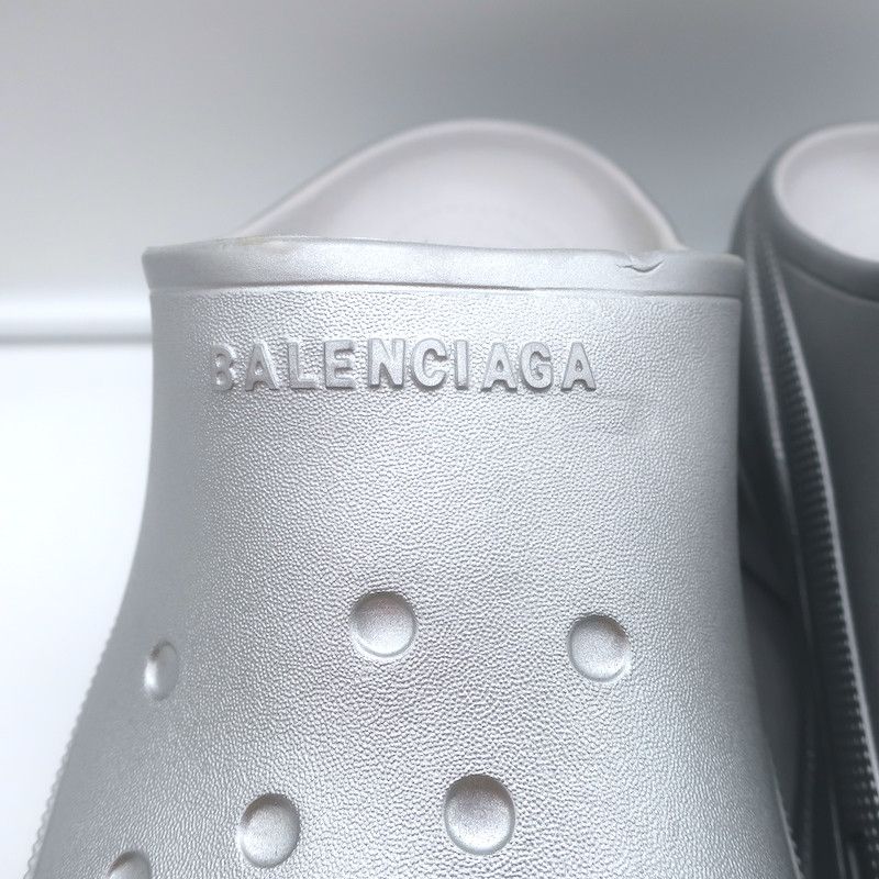 Balenciaga × Crocs Balenciaga x Crocs Platform Mules Silver Size 41 Size US 11 / IT 41 - 6 Thumbnail