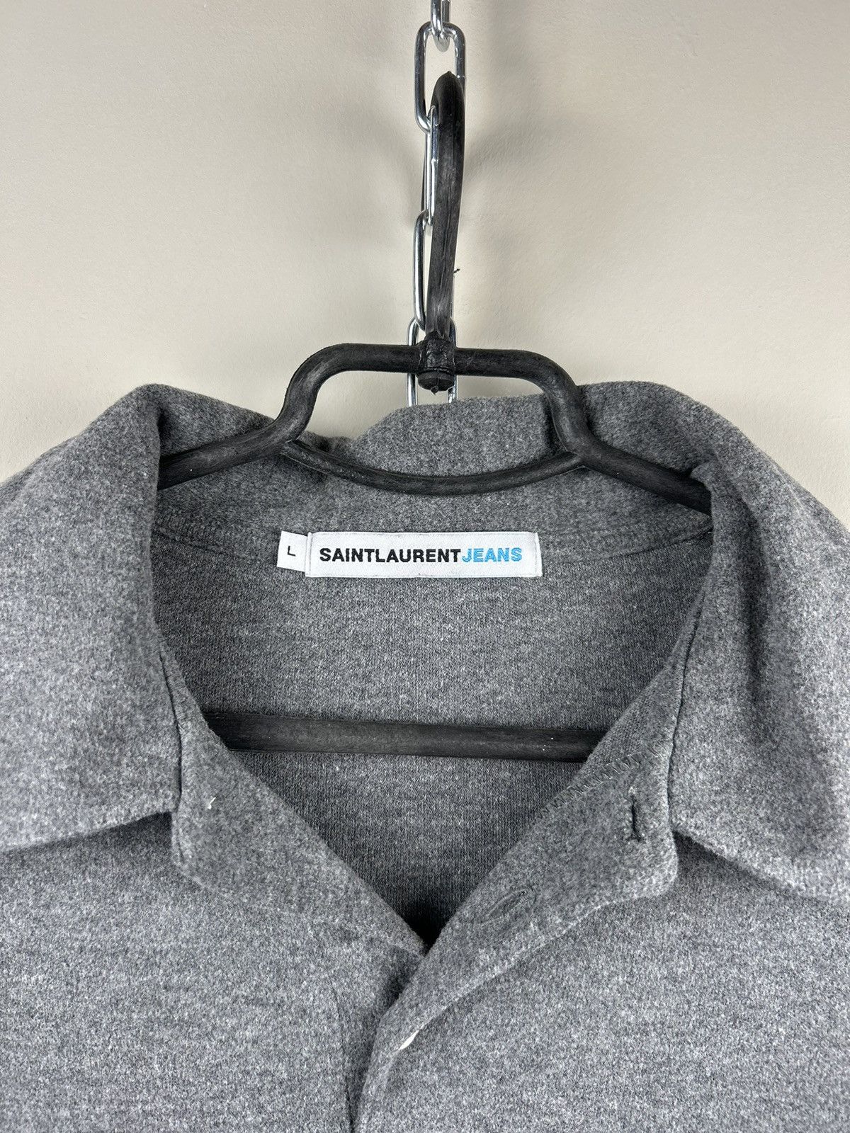 Saint Laurent Paris Saint Laurent Jeans Zip Fleece Size L / US 10 / IT 46 - 2 Thumbnail