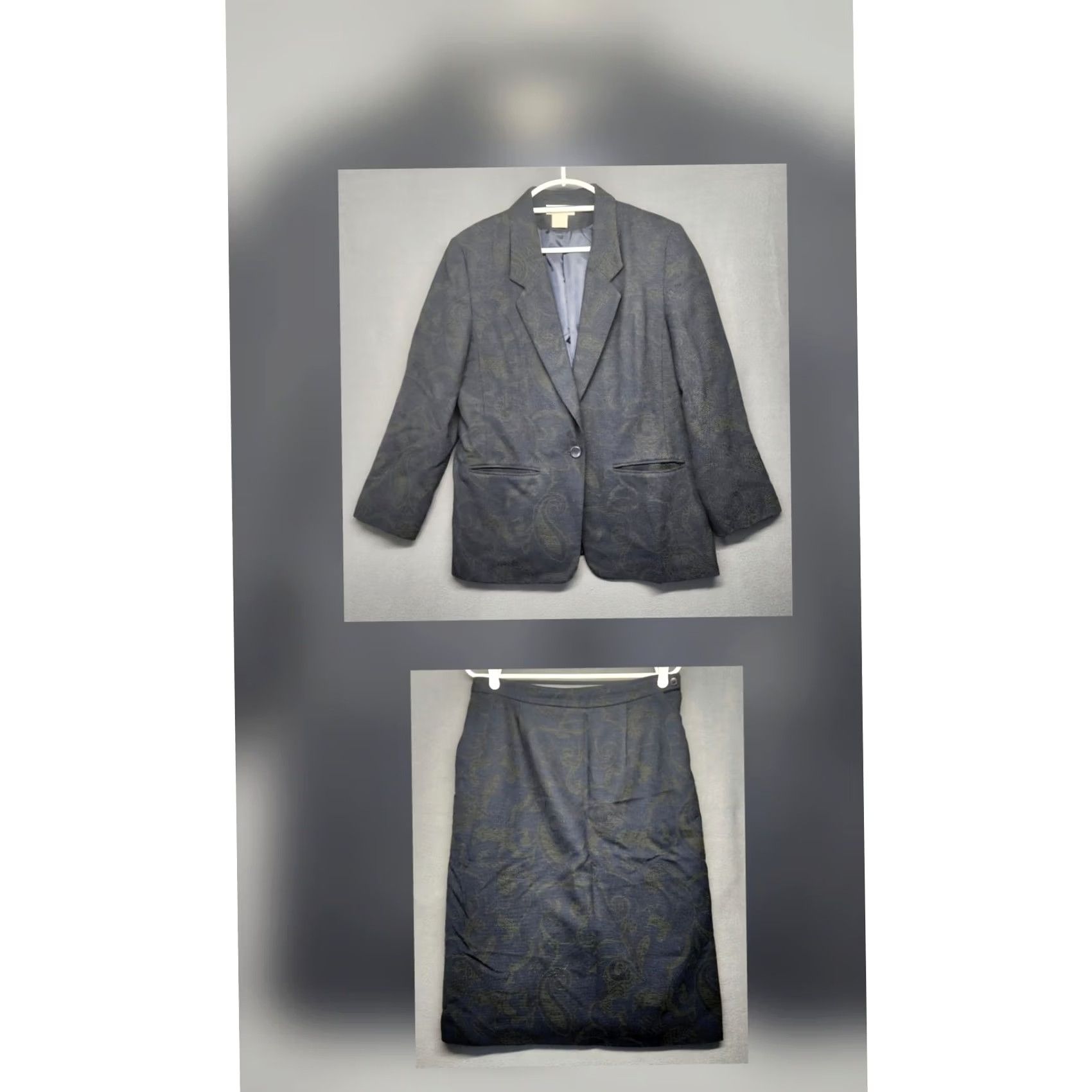 Pendleton Pendleton Skirt Set Womens 8 Blue Green Paisley Lined Wool Blend Classic Size 30" / US 8 / IT 44 - 2 Thumbnail