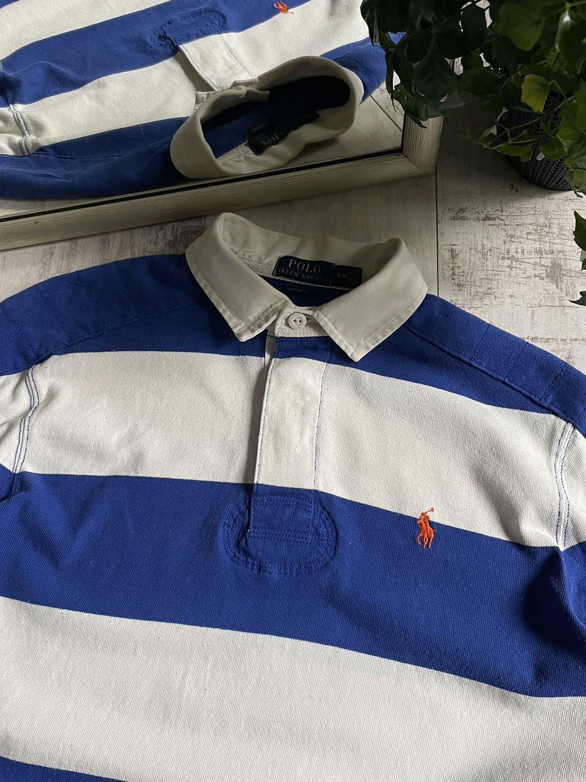 Polo Ralph Lauren × Vintage Vintage Polo Ralph Lauren Striped Rugby Long Sleeve RARE Size US M / EU 48-50 / 2 - 3 Thumbnail