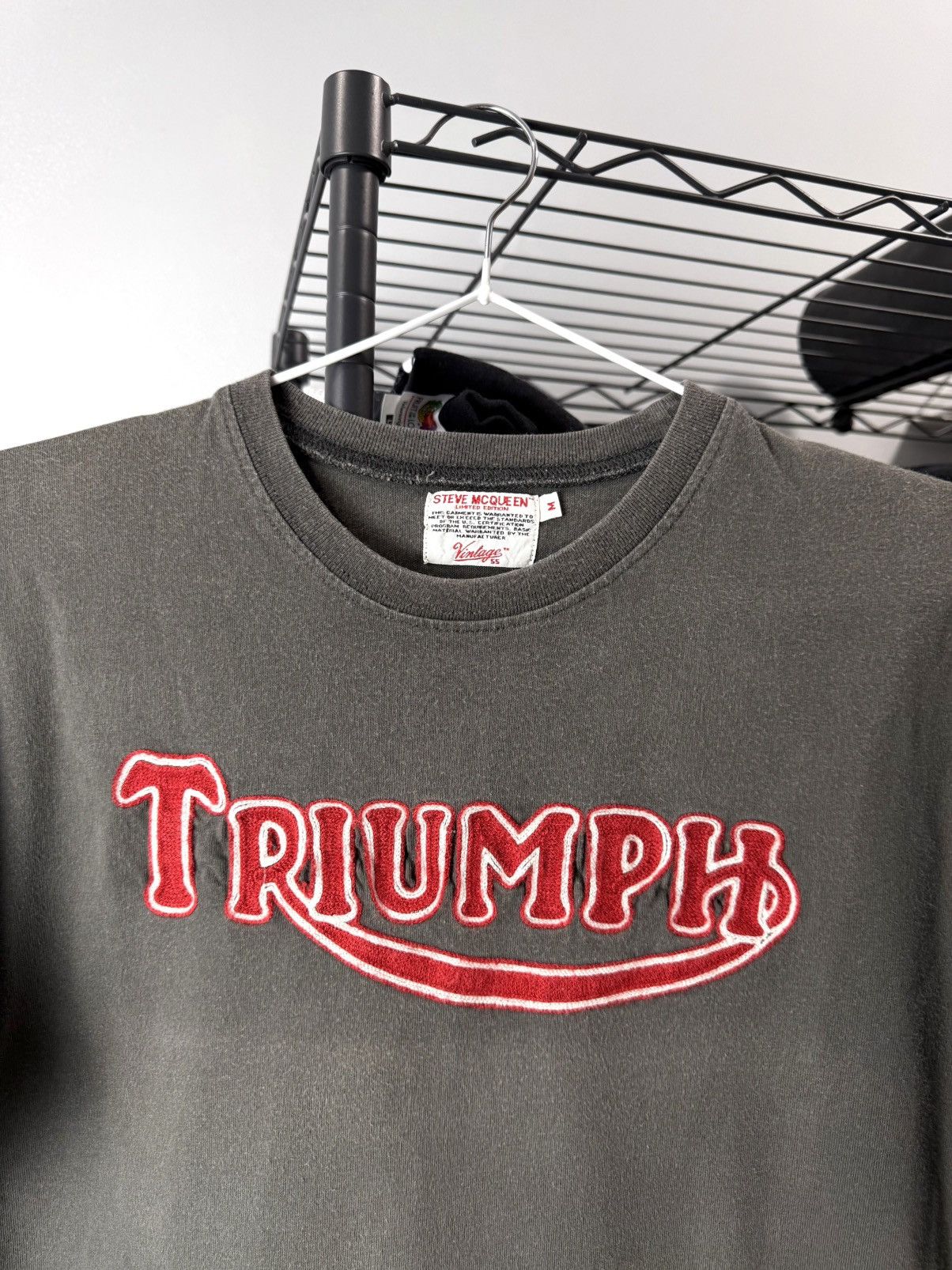 Vintage Rare! Vintage Triumph Steve McQueen Racing T Shirt Size US M / EU 48-50 / 2 - 3 Thumbnail