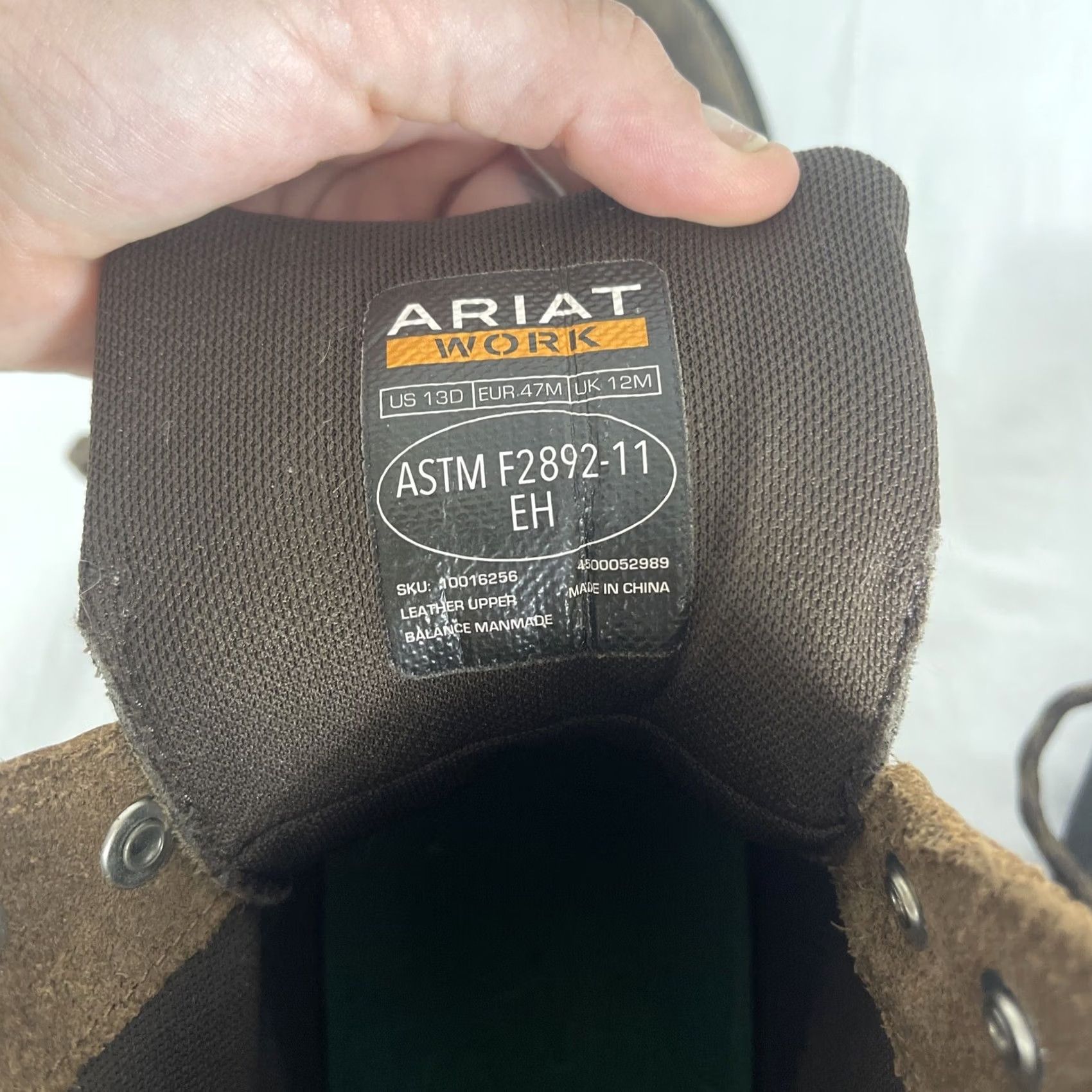 Ariat Ariat Groundbreaker Work Boots 6" Brown 10016256 Mens 13 D Leather Lace Up Rubber Cushioned All Season Workwear Shoes Size US 13 / EU 46 - 7 Thumbnail