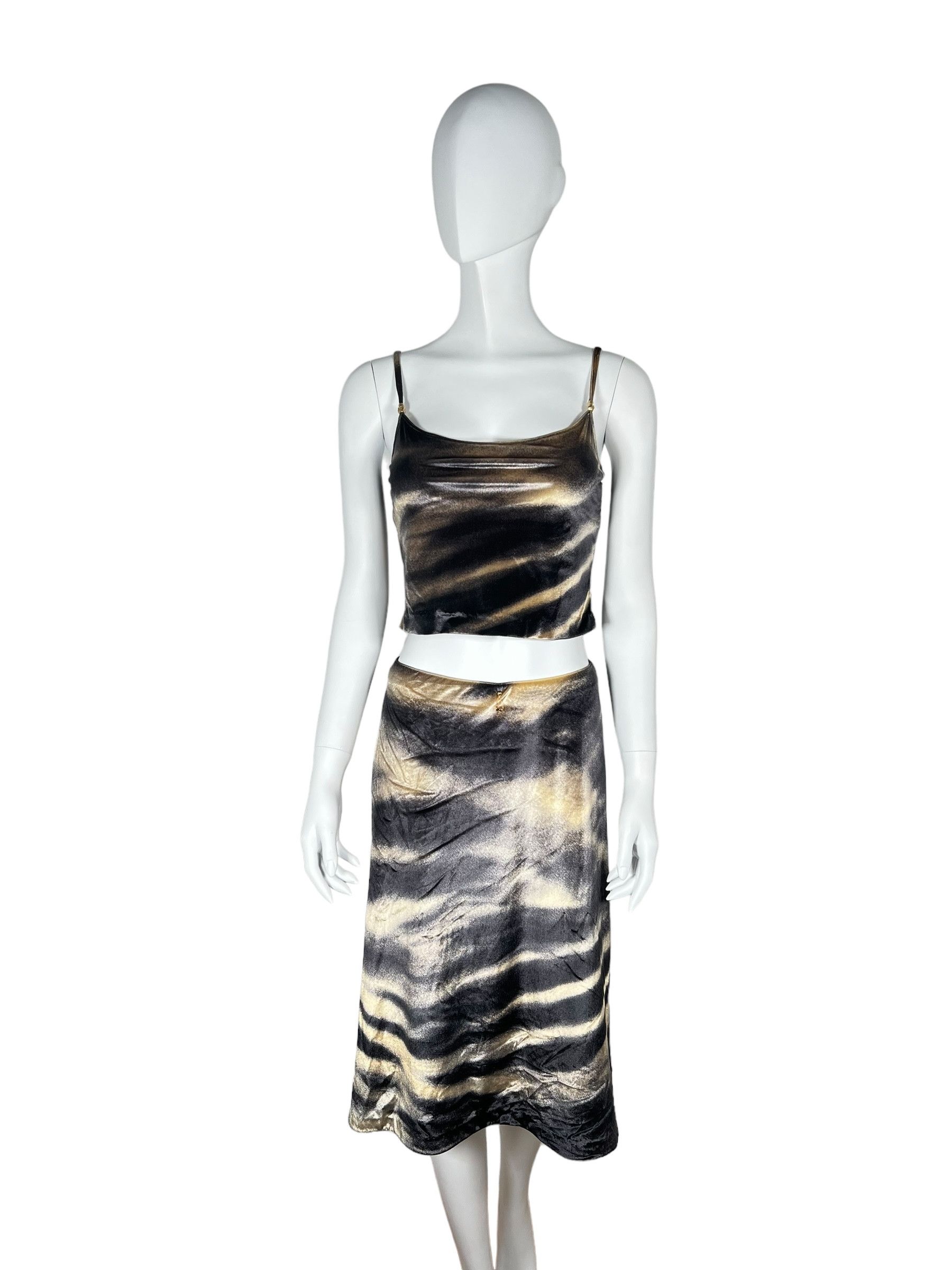 Roberto Cavalli Roberto Cavalli F/W 2000 Tiger Print Velvet Set Size S / US 4 / IT 40 - 1 Thumbnail