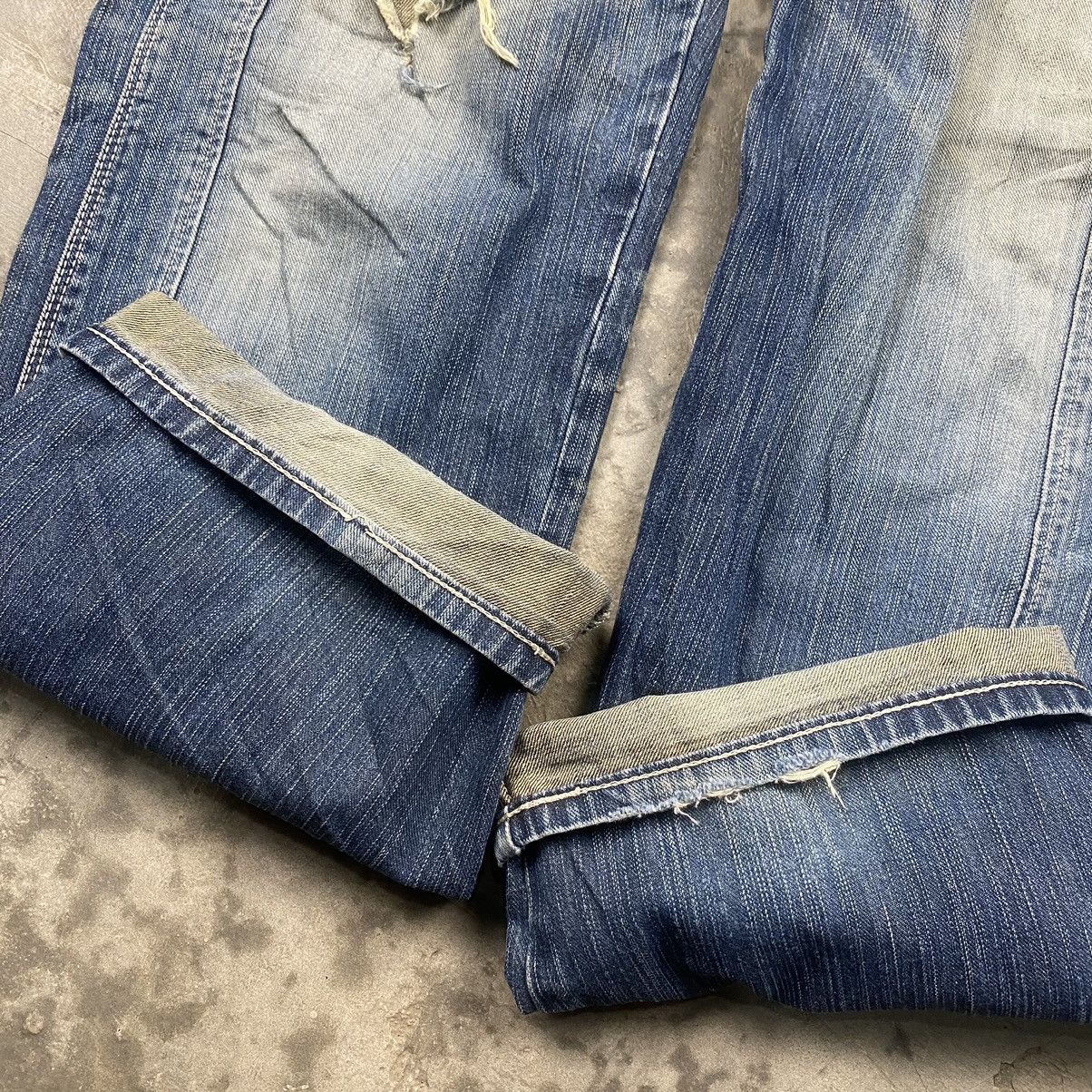 Edwin × Vintage Edwin XV Distressed Rugged Denim Jeans Size US 35 - 6 Thumbnail