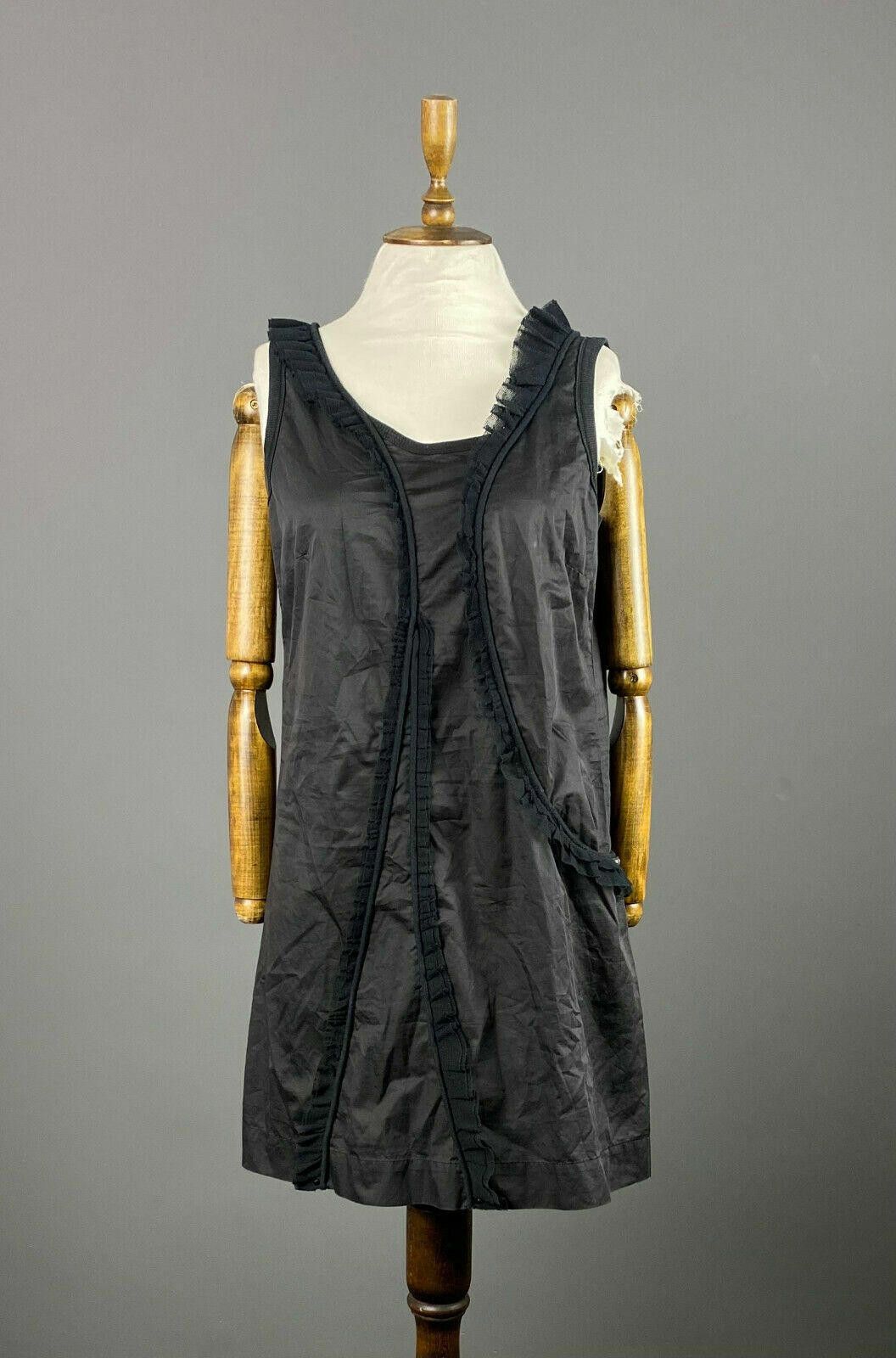 Designer Ladies Cop Copine Black Cotton Numero De Dress Robe Size 42 Size M / US 6-8 / IT 42-44 - 1 Thumbnail